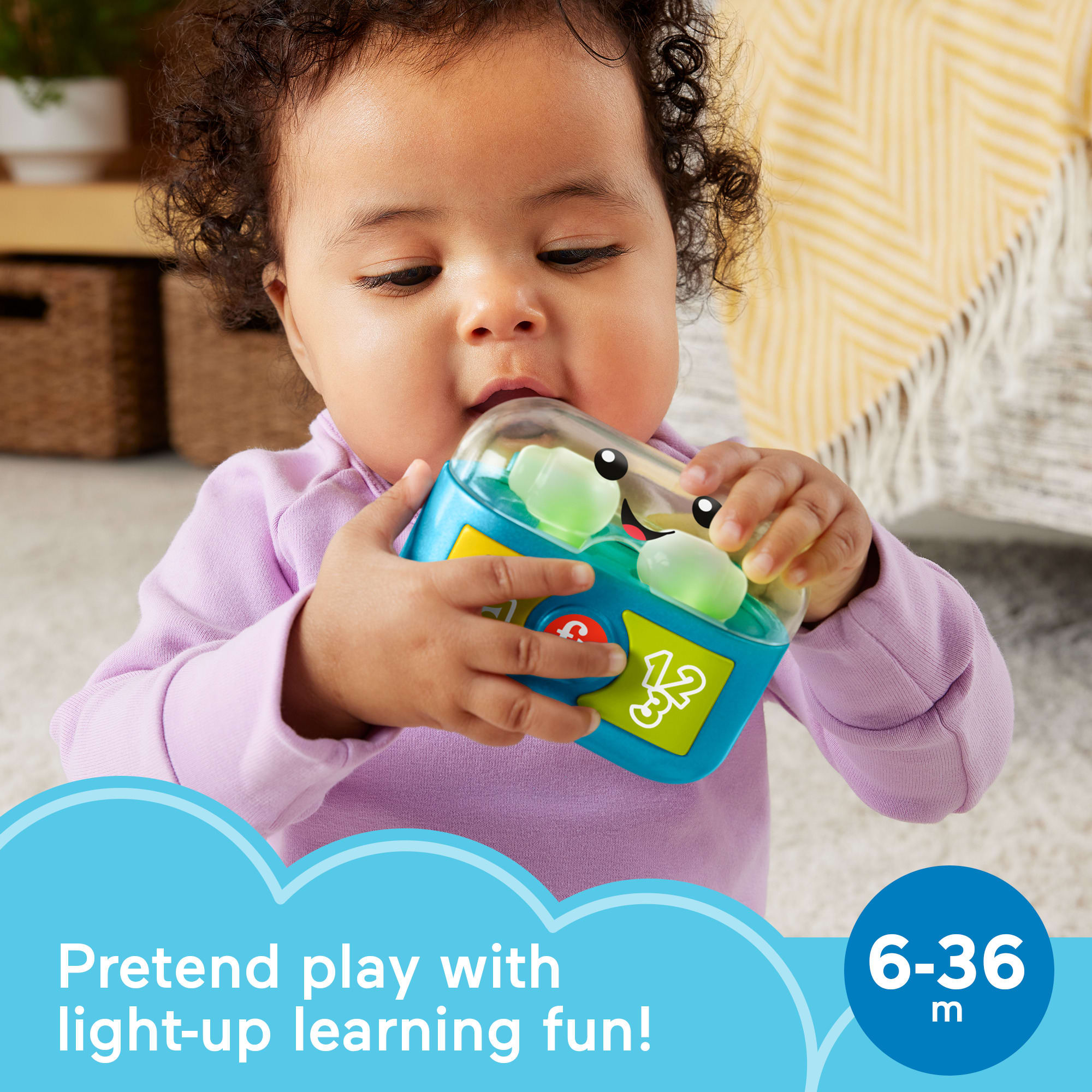 Fisher-Price Laugh & Learn Play Along Ear Buds Baby & Toddler Learning Toy With Music & Lights - Image 2