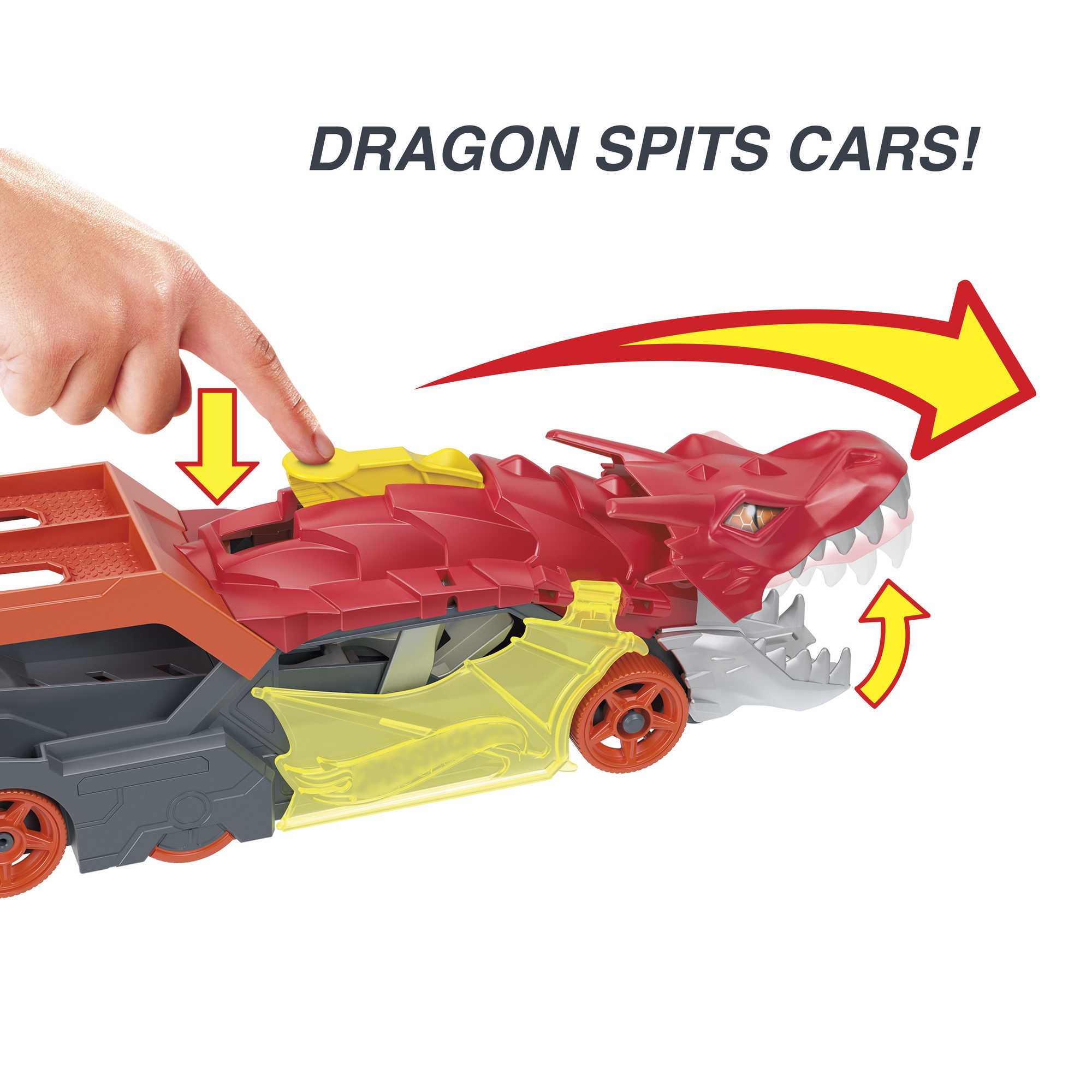 Hot Wheels City Dragon Launch Transporter. Spits Cars From Its Mouth. Gift For Kids 3 Years & Up - Image 3