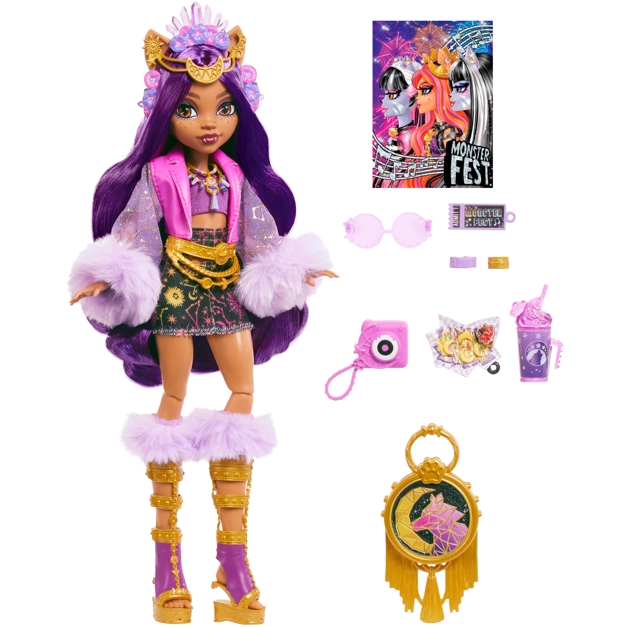 Monster High-Poupée Clawdeen Wolf Avec Tenue Pour Le Monster Fest - Image 5