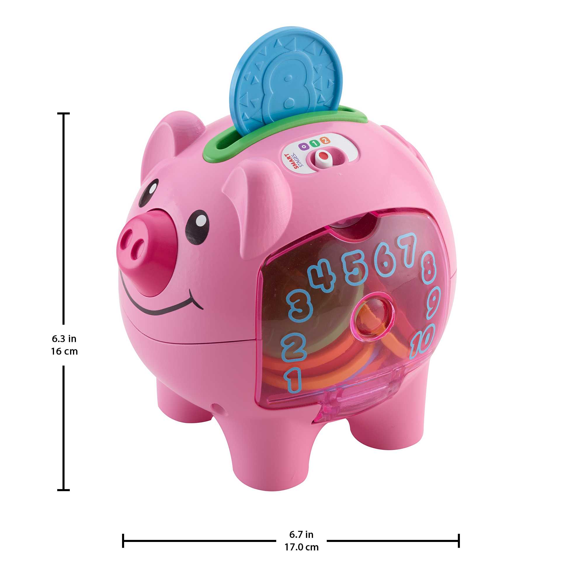 Fisher-Price Laugh & Learn Smart Stages Piggy Bank Baby & Toddler Learning Toy - Image 5