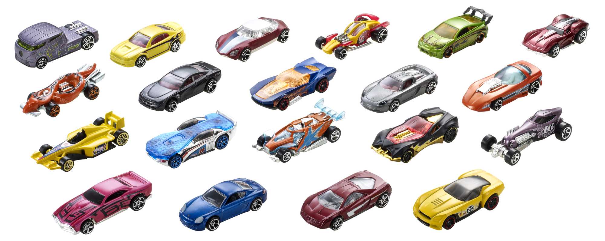 Hot Wheels Set Of 20 1:64 Scale Toy Trucks And Cars For Kids & Collectors - Image 6