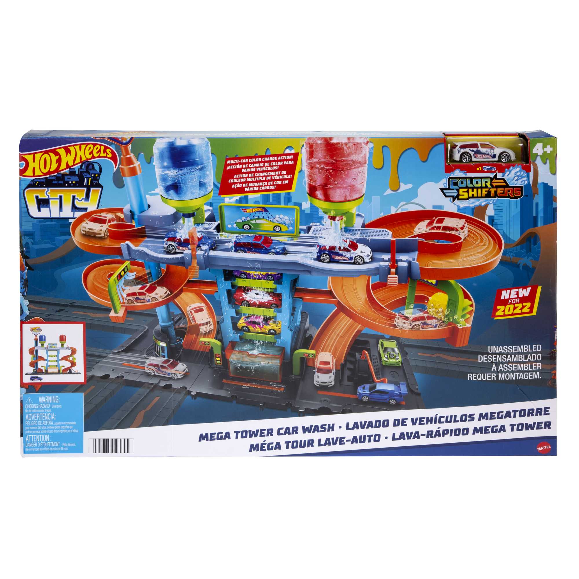 Hot Wheels City MEGA Car Wash With 1 Color Shifters Car. Toy For Kids - Image 6
