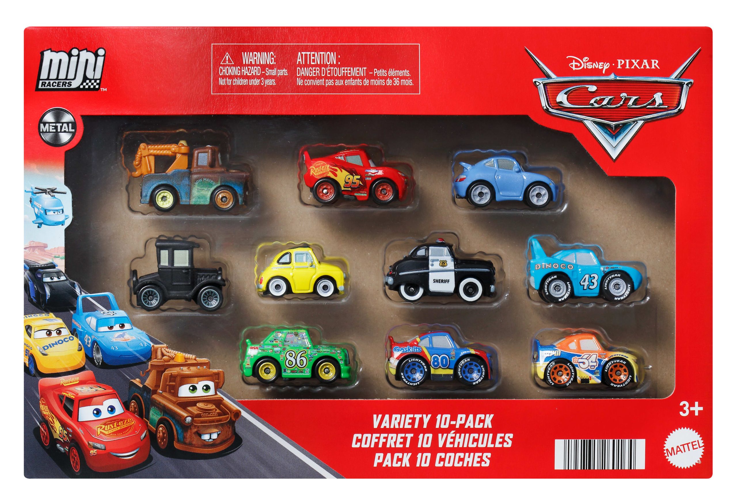 Disney And Pixar Cars Mini Racers 10-Pack. Set Of 10 Toy Vehicles From The Movie - Image 6