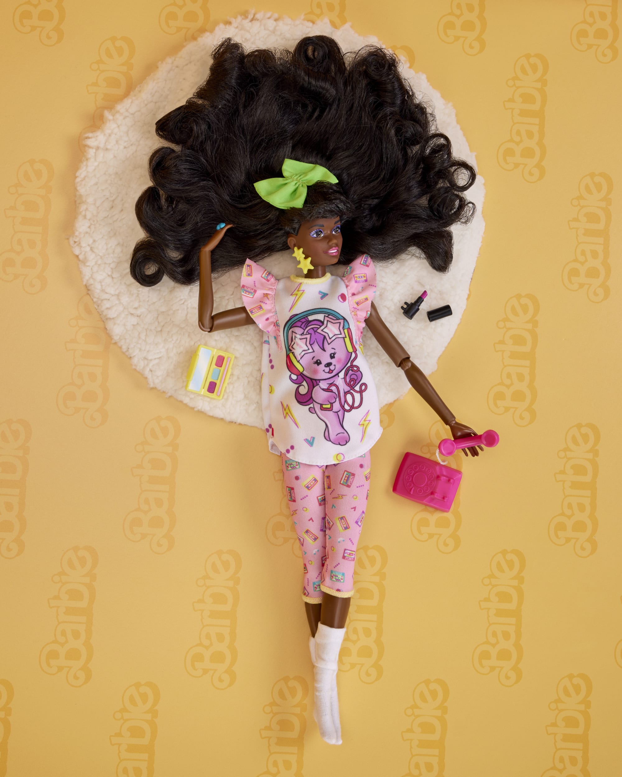 Barbie Doll. Curly Black Hair. 80s Slumber Party. Barbie Rewind - Image 4