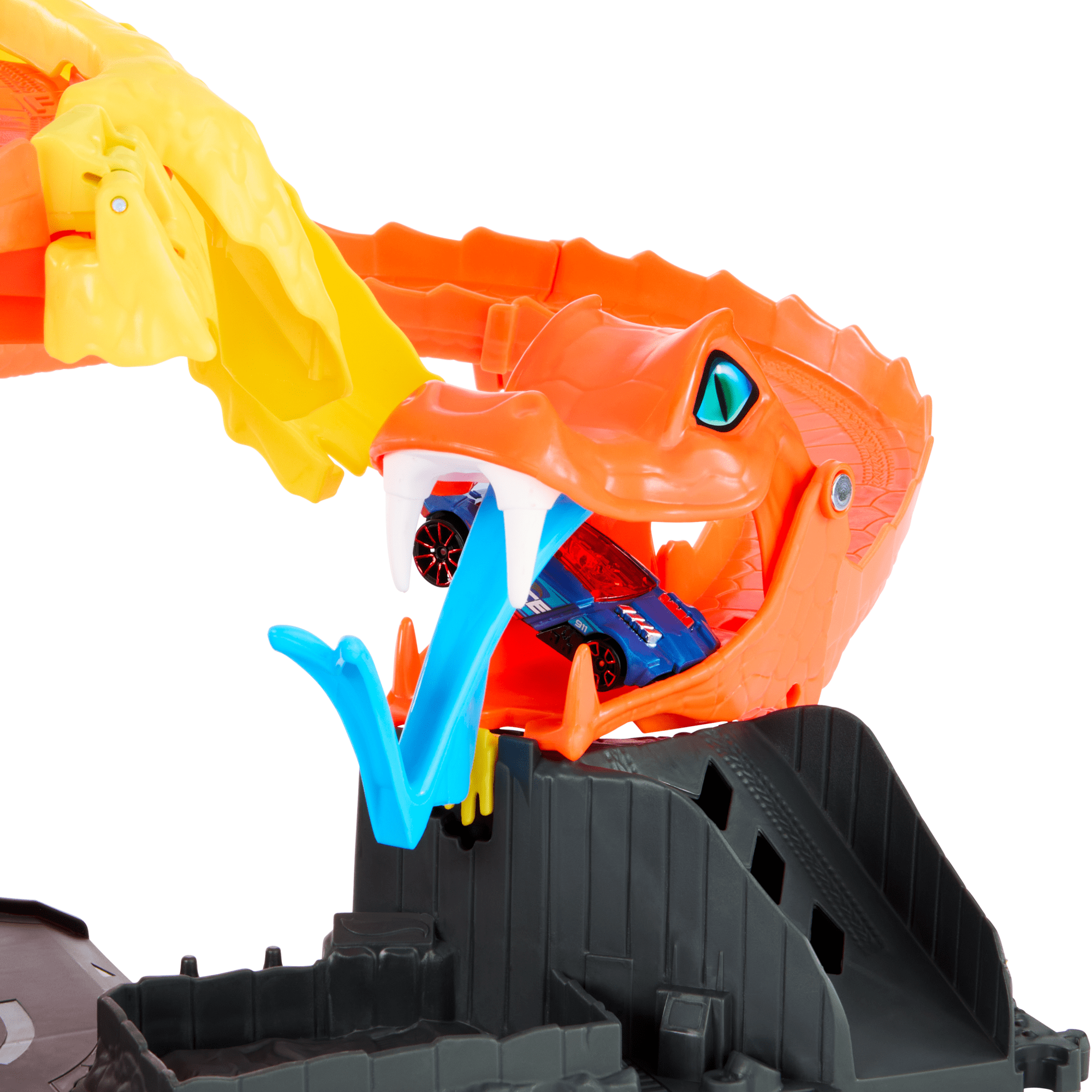Hot Wheels City Pizza Slam Cobra Attack Playset With 1:64 Scale Toy Car - Image 3