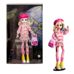 Monster High Wednesday Collectible Doll. Enid Sinclair in Pink Fashion With Accessories
