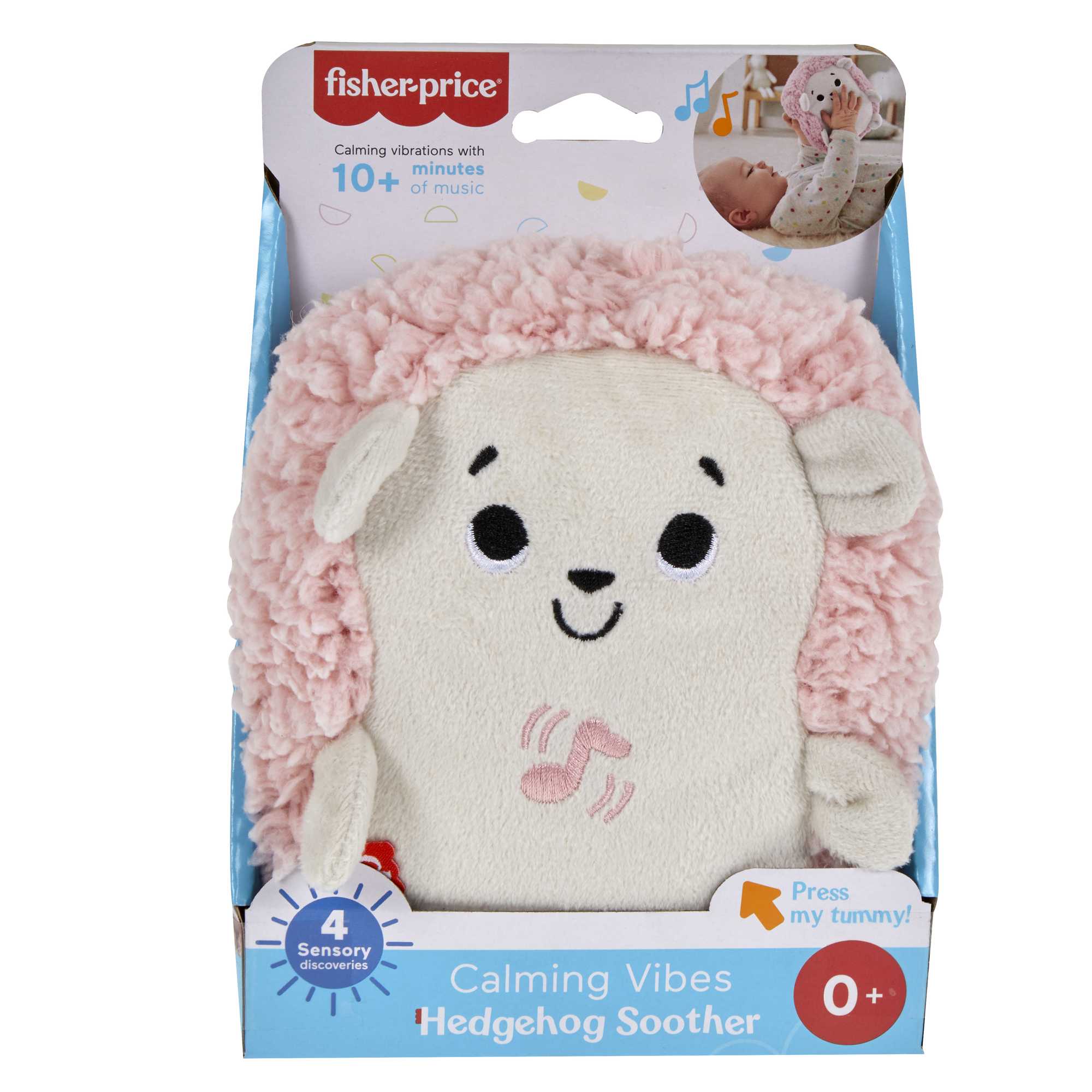 Fisher-Price Calming Vibes Hedgehog Soother. Pink Plush Sound Machine - Image 6