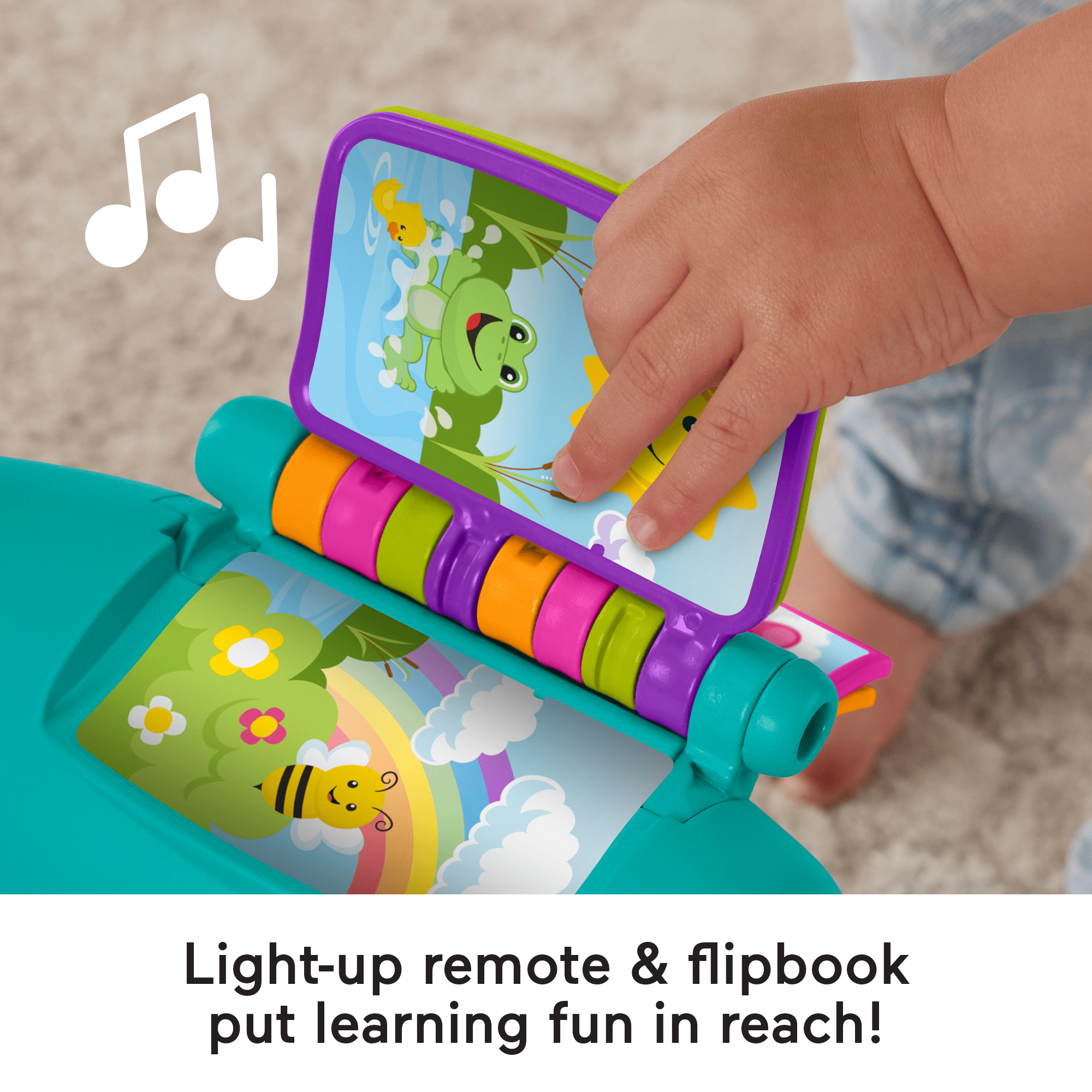 Fisher-Price Laugh & Learn Smart Stages Chair Teal Electronic Learning Toy For Toddlers. Multilanguage Version - Image 4