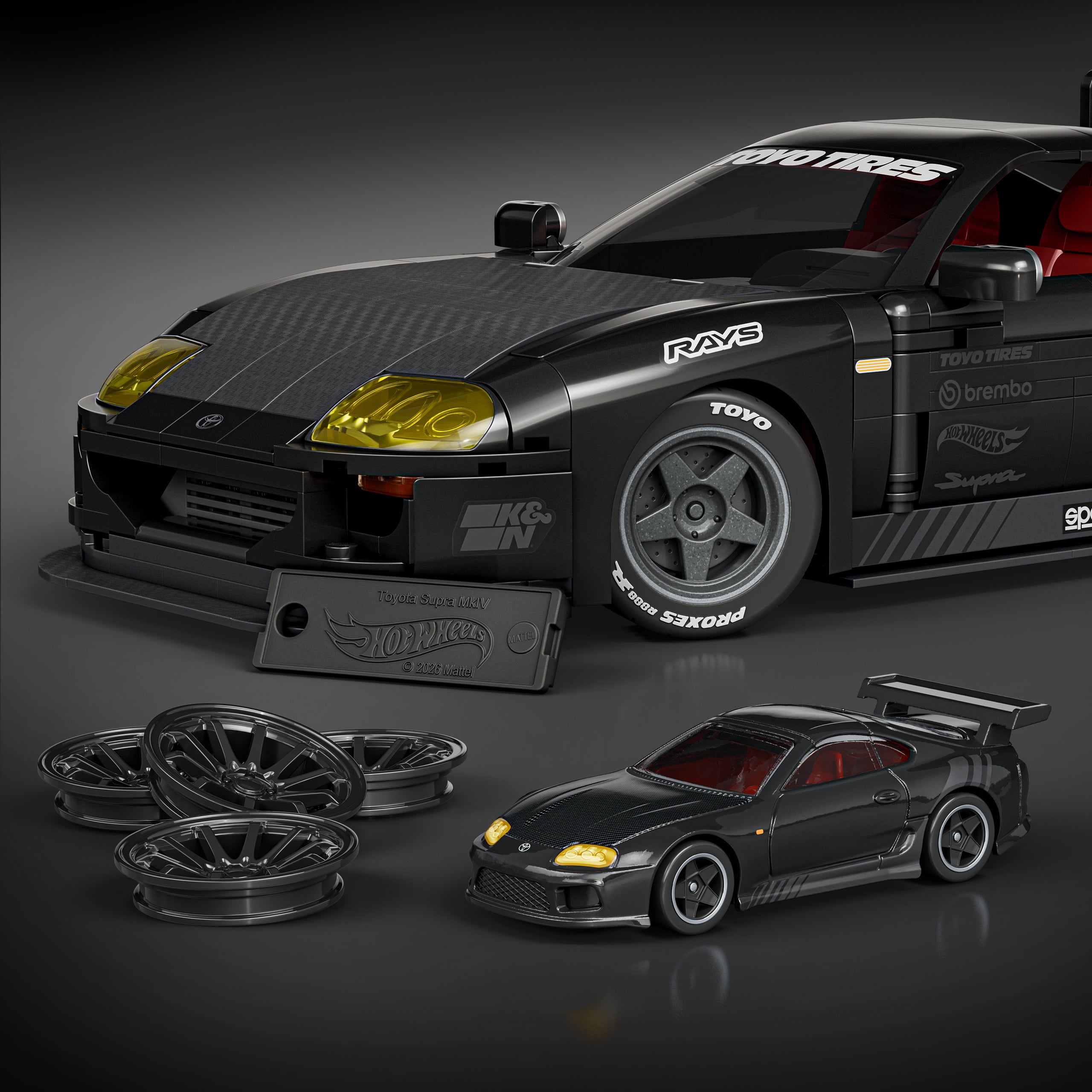 Mattel Brick Shop Hot Wheels Jogo de Construção Elite '94 Toyota Supra MKIV - Image 5
