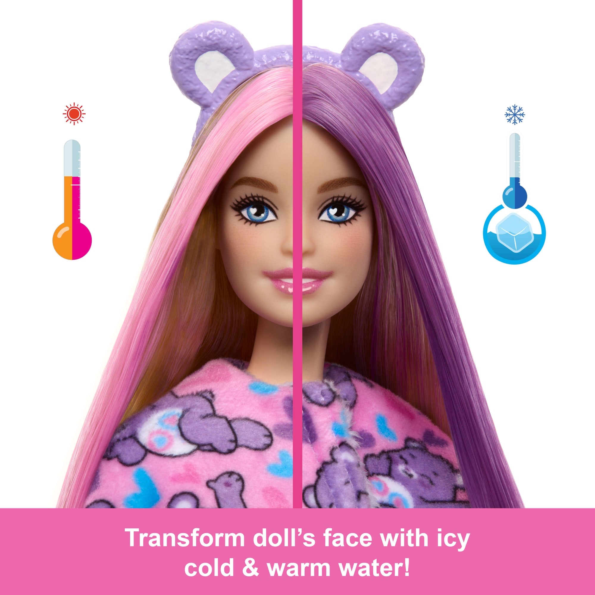 Barbie Cutie Reveal Care Bears Series Doll & Accessories in Share Bear Plush Costume. 10 Surprises - Image 4