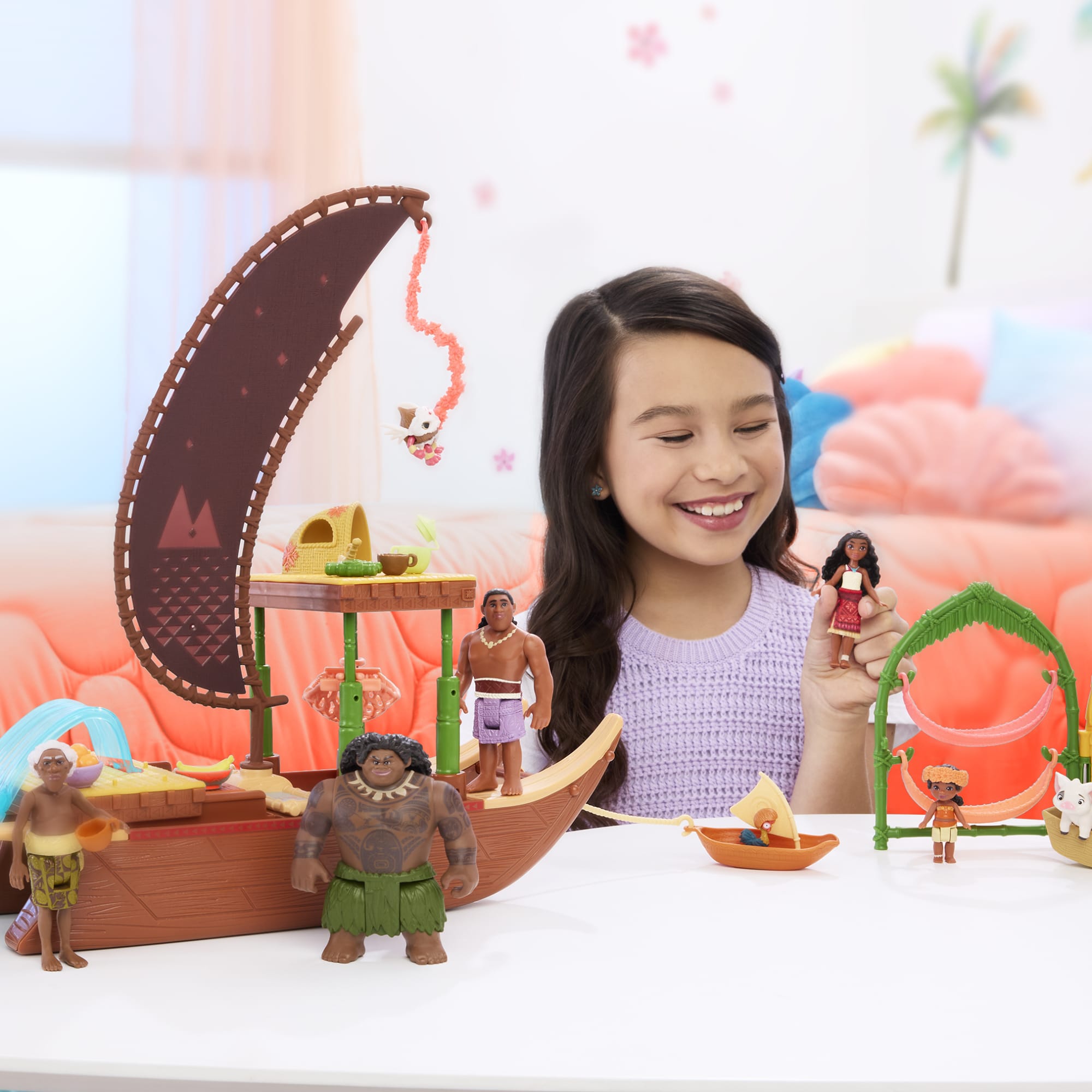 Disney Moana 2 Coffret de Jeu Équipage du Canoë de Moana - Image 2