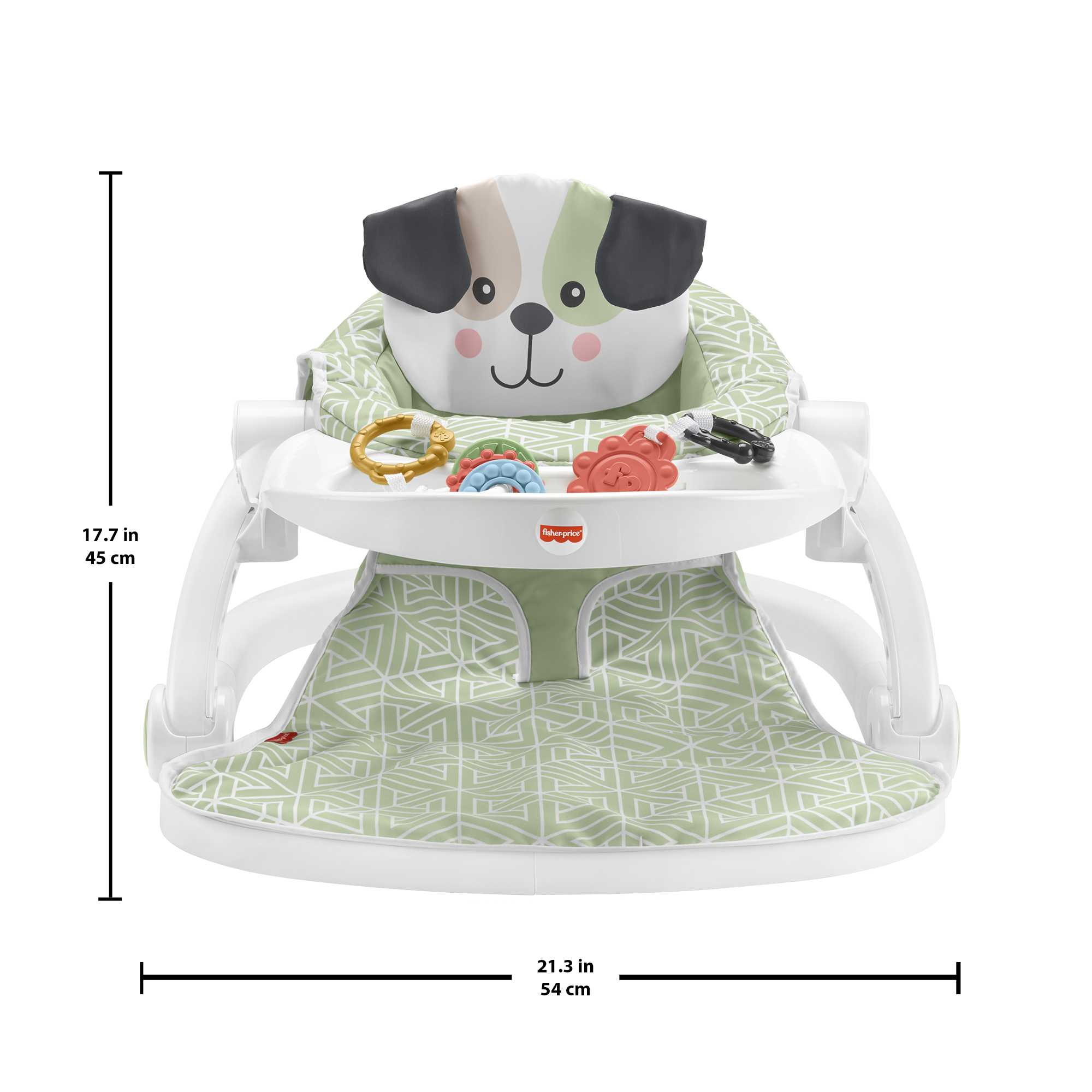 Fisher-Price Sit-Me-Up Seat Portable Baby Chair With Snack Tray And Newborn Toys. Puppy Perfection - Image 6