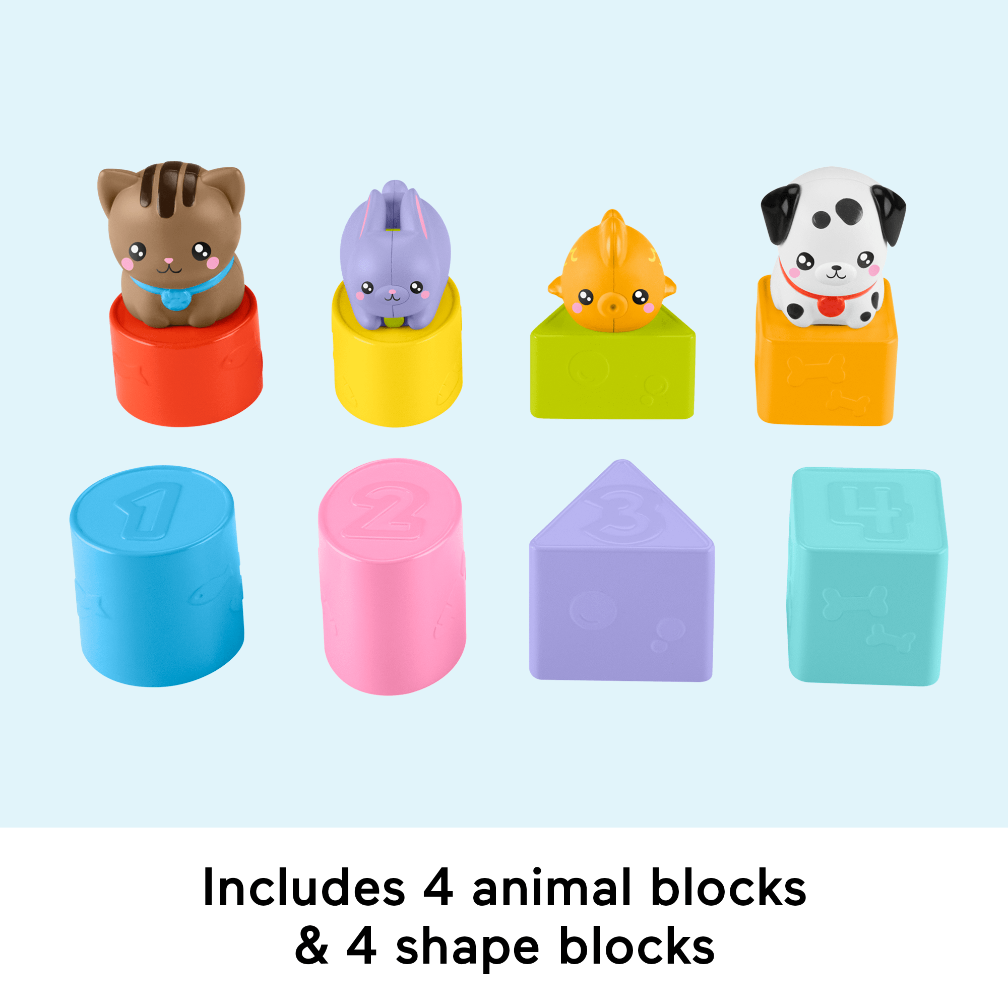 Fisher-Price Fp Pets Sort & Stow Pet Carrier Baby & Toddler Shape Sorting Toy. 8 Blocks - Image 5