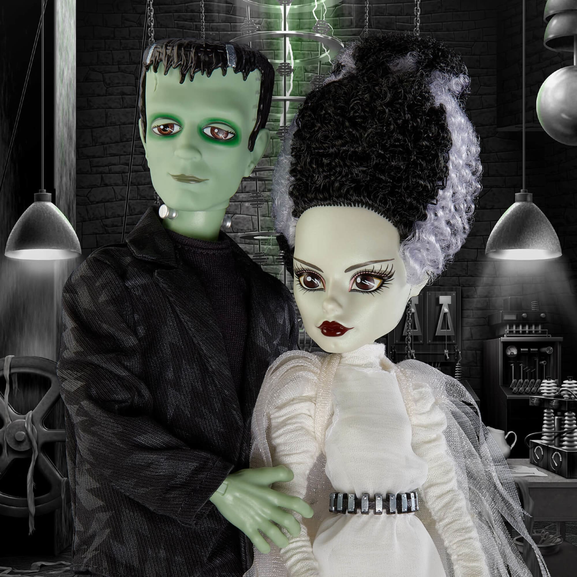 Frankenstein & Bride of Frankenstein Monster High Skullector Doll Set - Image 7