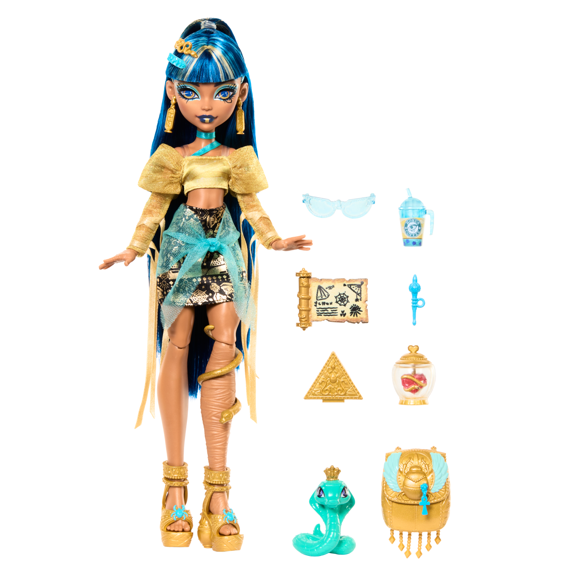 Monster High Cleo De Nile Fashion Doll With Pet Hissette And Accessories - Image 4