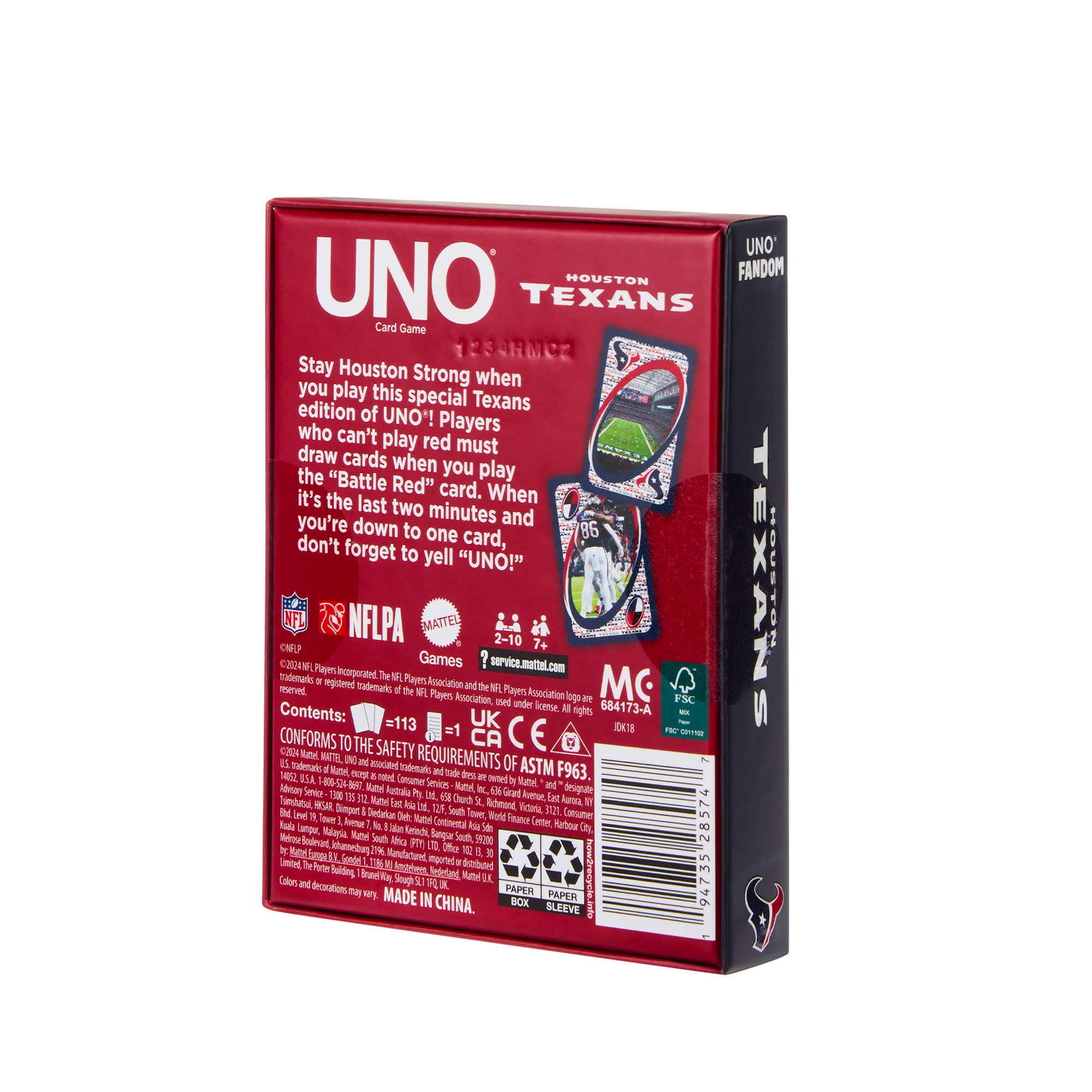 UNO Fandom NFL Houston Texans Game Deck - Image 8