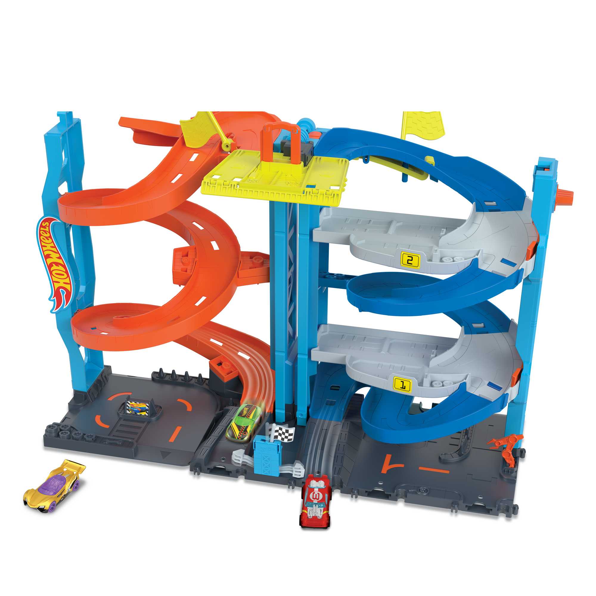 Hot Wheels City Transforming Race Tower Playset. Track Set With 1 Toy Car