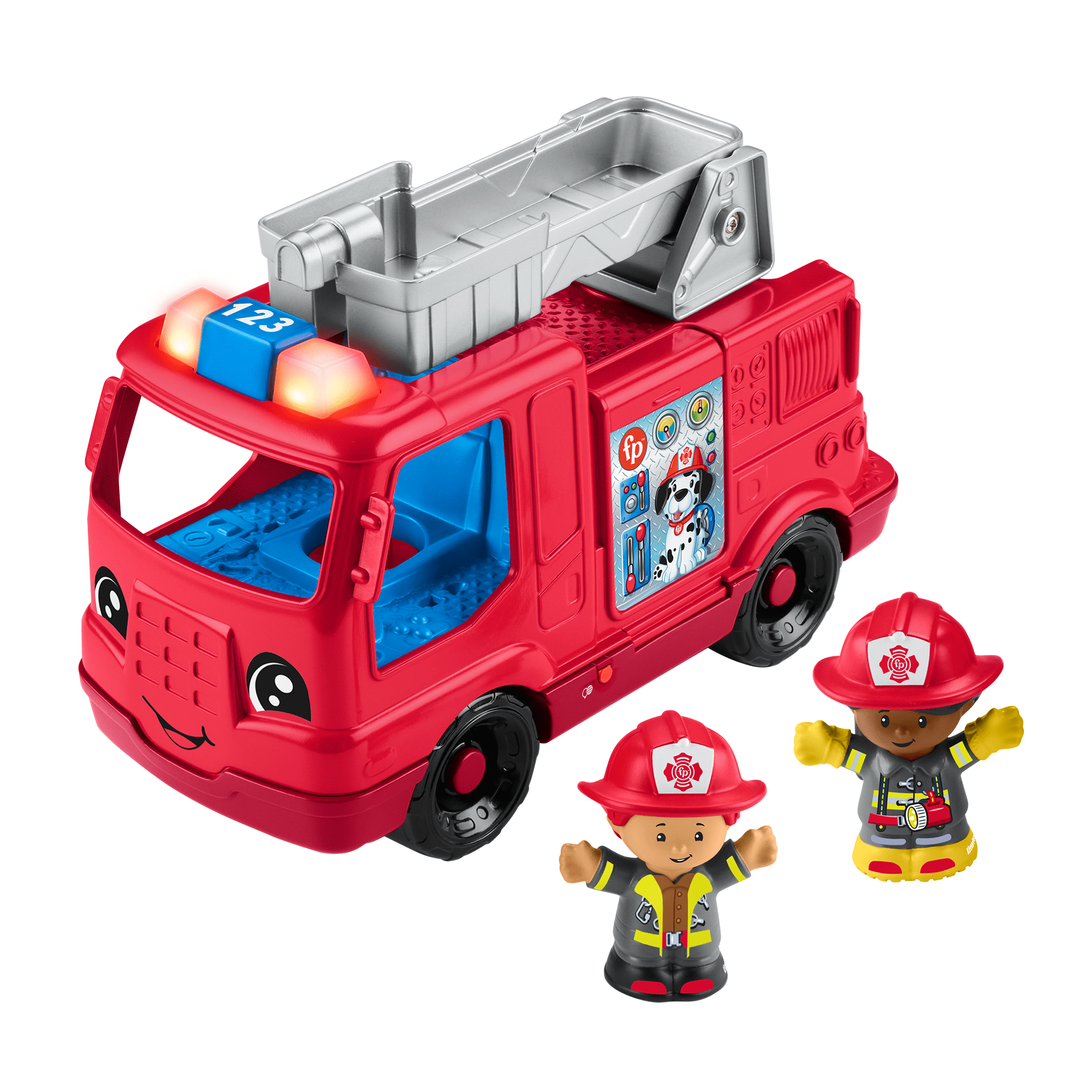 Fisher-Price Little People Fire Truck Musical Toddler Toy With Lights & 2 Figures. Multilanguage Version