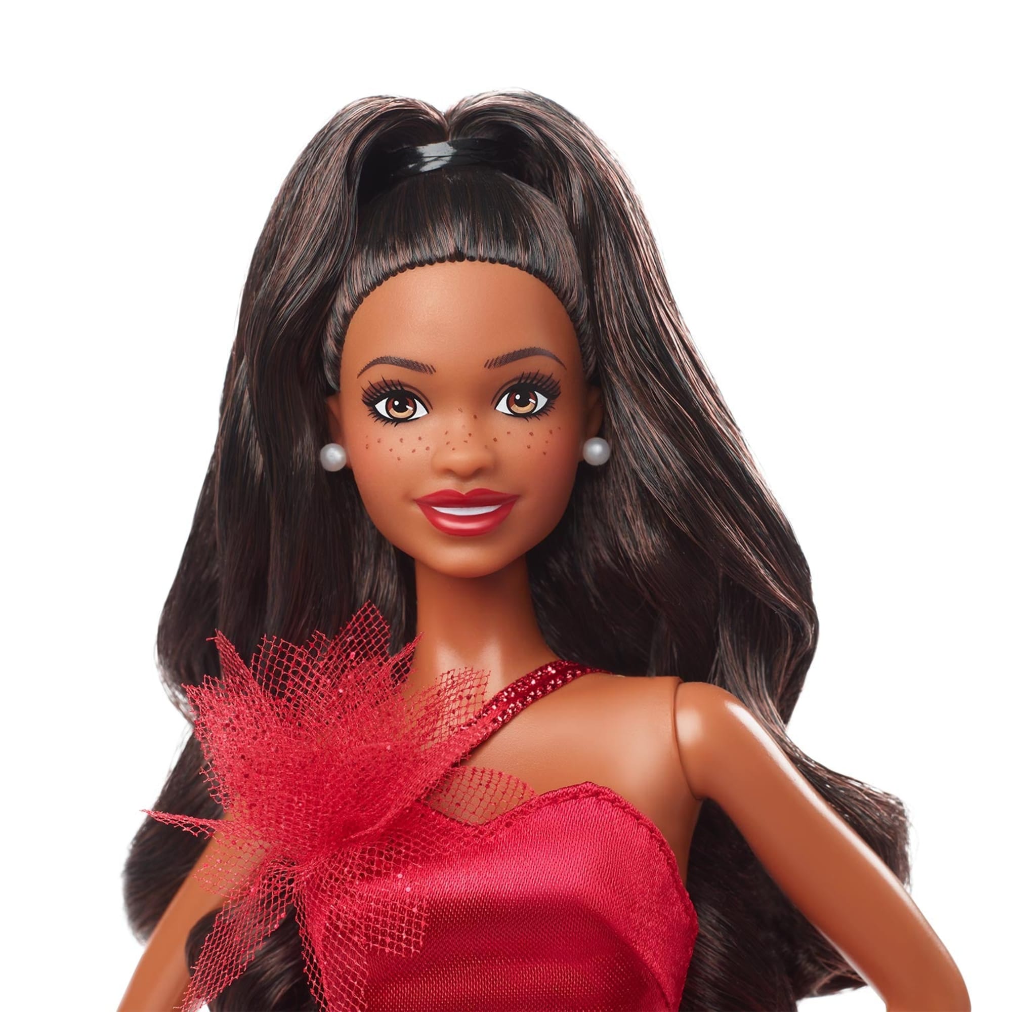 2022 Holiday Barbie. Dark-Brown Hair - Image 3
