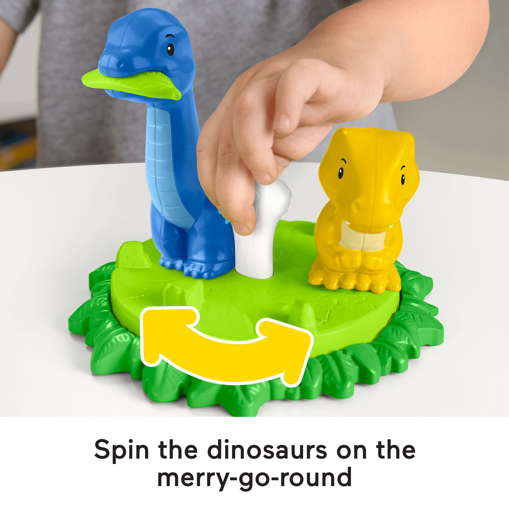 Fisher-Price Little People Spin & Play Dinosaur Playground Toddler Playset. 6 Pieces - Image 4