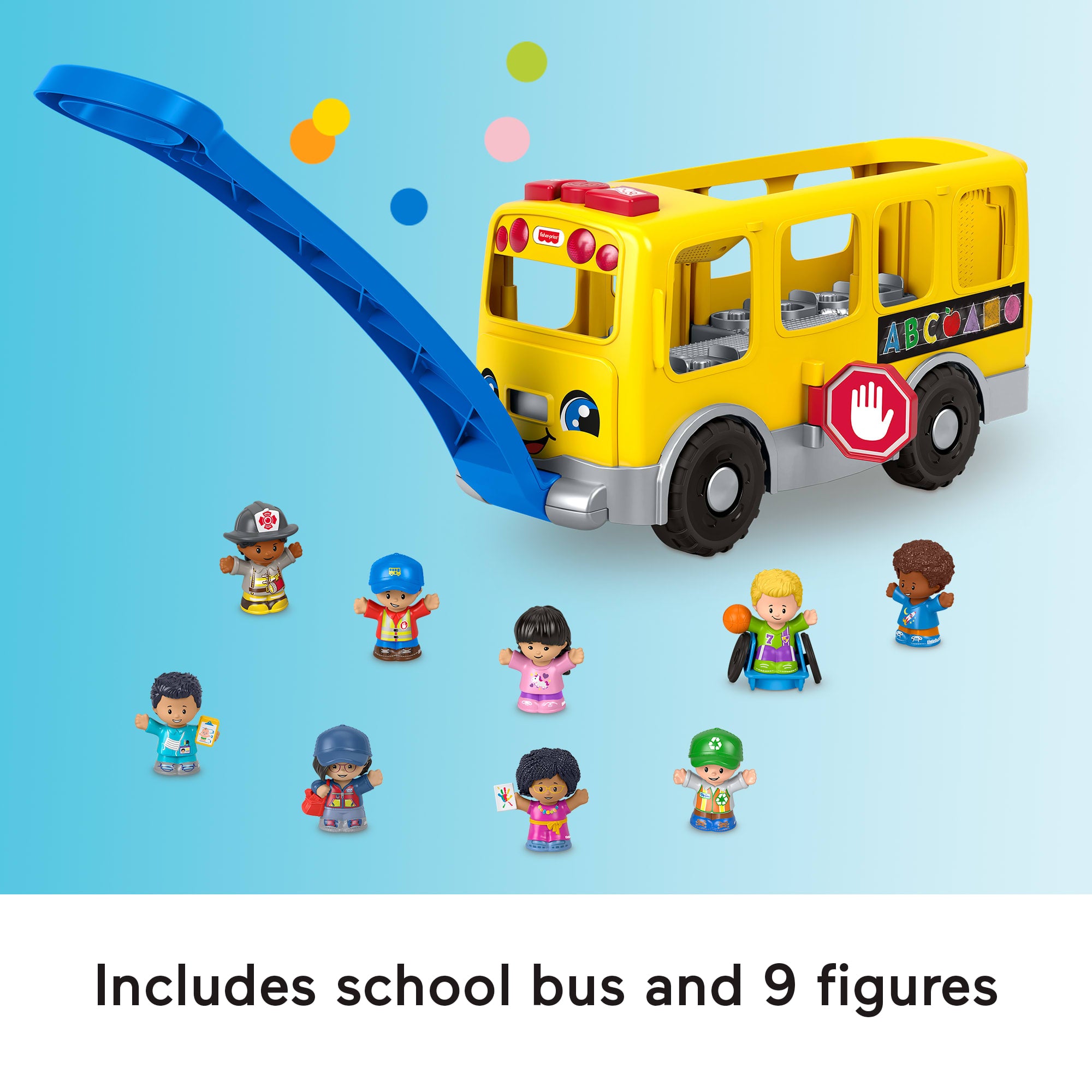 Fisher-Price Little People Big Yellow School Bus & Community Heroes Figures. Musical Toddler Toy - Image 5