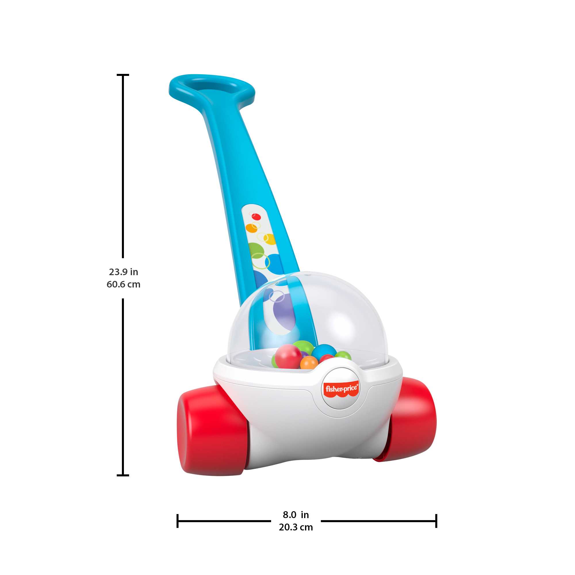 Fisher-Price Corn Popper Baby And Toddler Toy. Push Toy For 1 Year Old And Up. 2 Pieces. Blue - Image 4