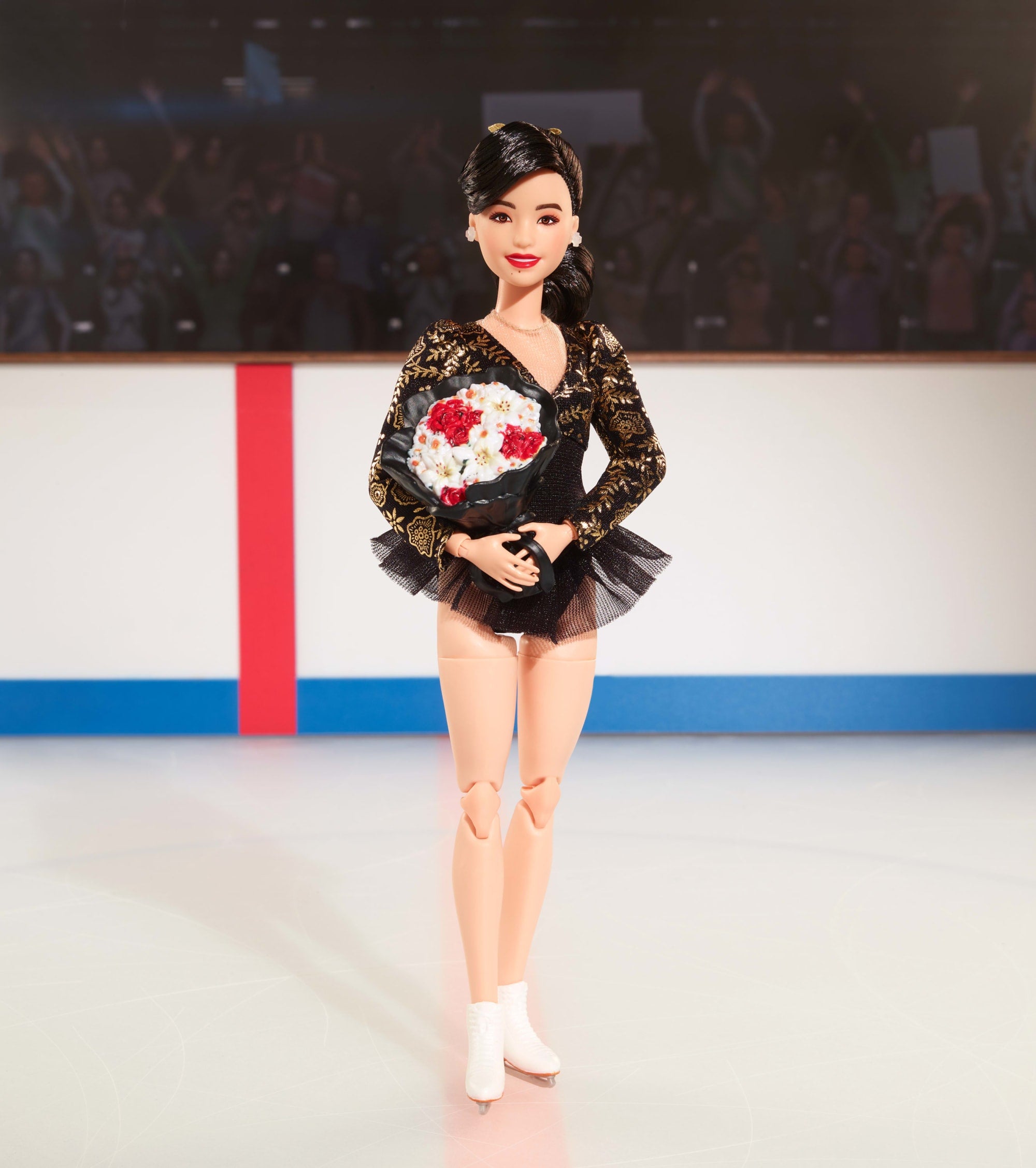 Barbie Inspiring Women Kristi Yamaguchi Collectible Doll in 1992 Winter Olympics Fashion - Image 5