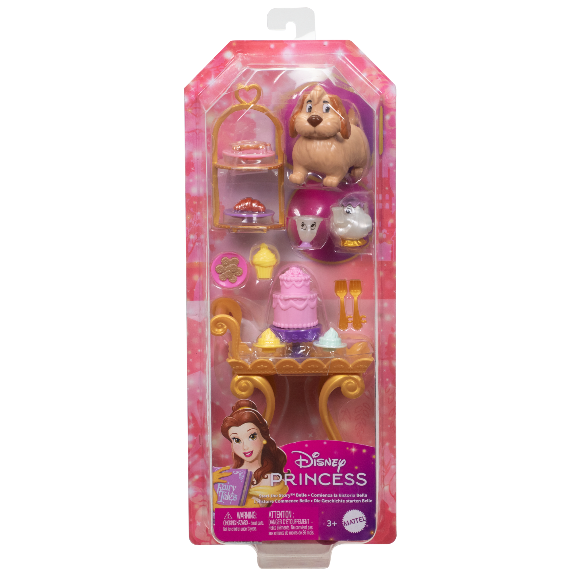 Disney Princess Enchanted Stories Belle Tea Set W/ Cart. Friends & 13 Accessories. Inspired By Movie - Image 5