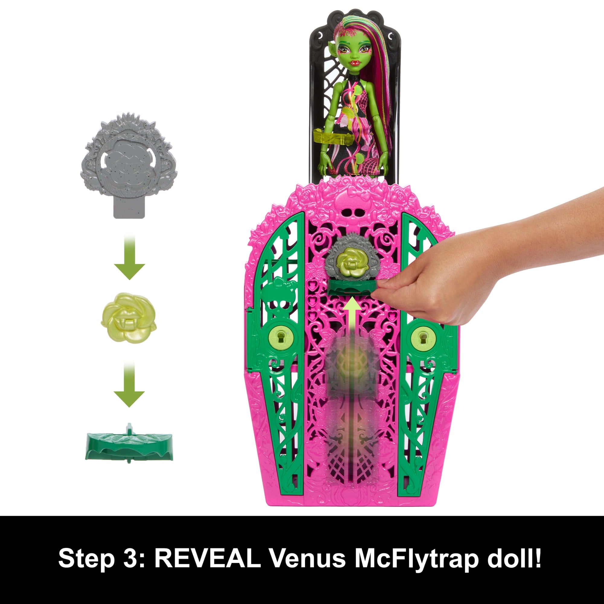 Monster High Skulltimate Secrets Garden Mysteries Playset. Venus Mcflytrap Doll With 19+ Surprises - Image 5