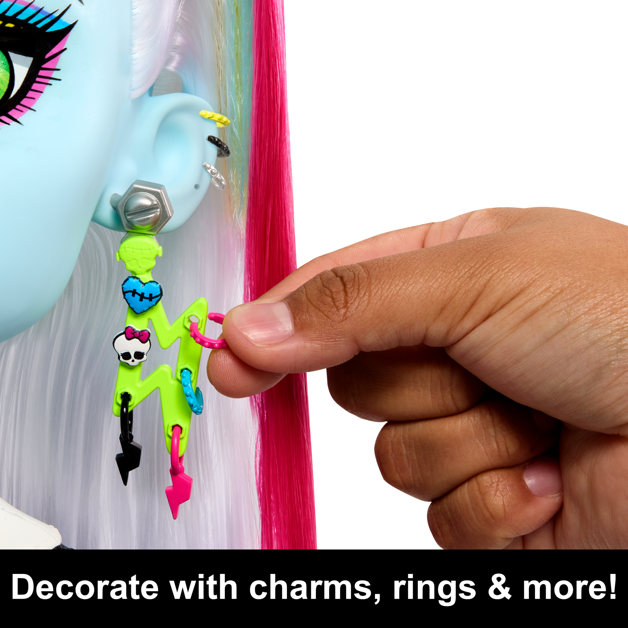 Monster High Frankie Stein Styling Head With 65+ Nail. Hair And Face Accessories - Image 5