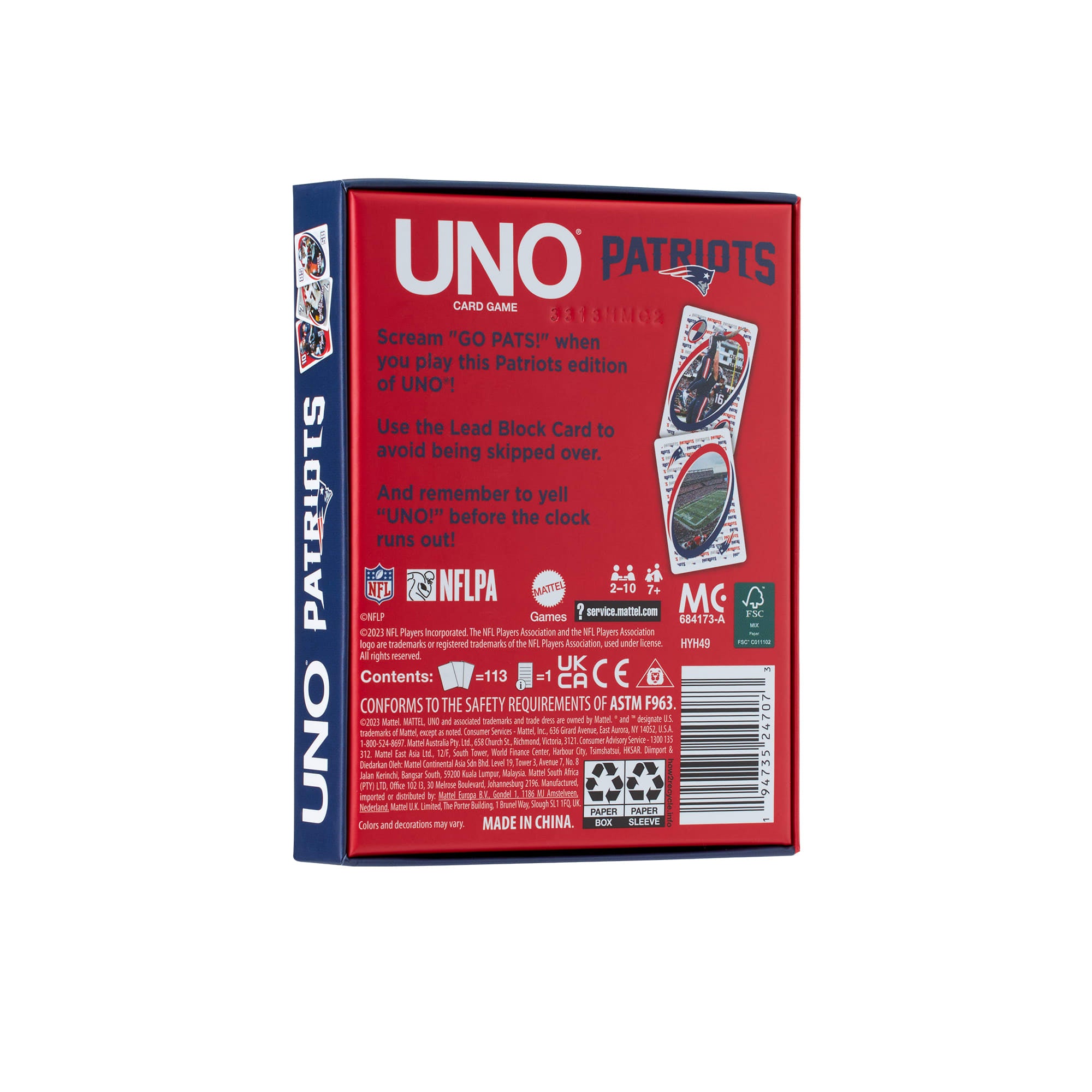 UNO Fandom NFL New England Patriots Game Deck - Image 12