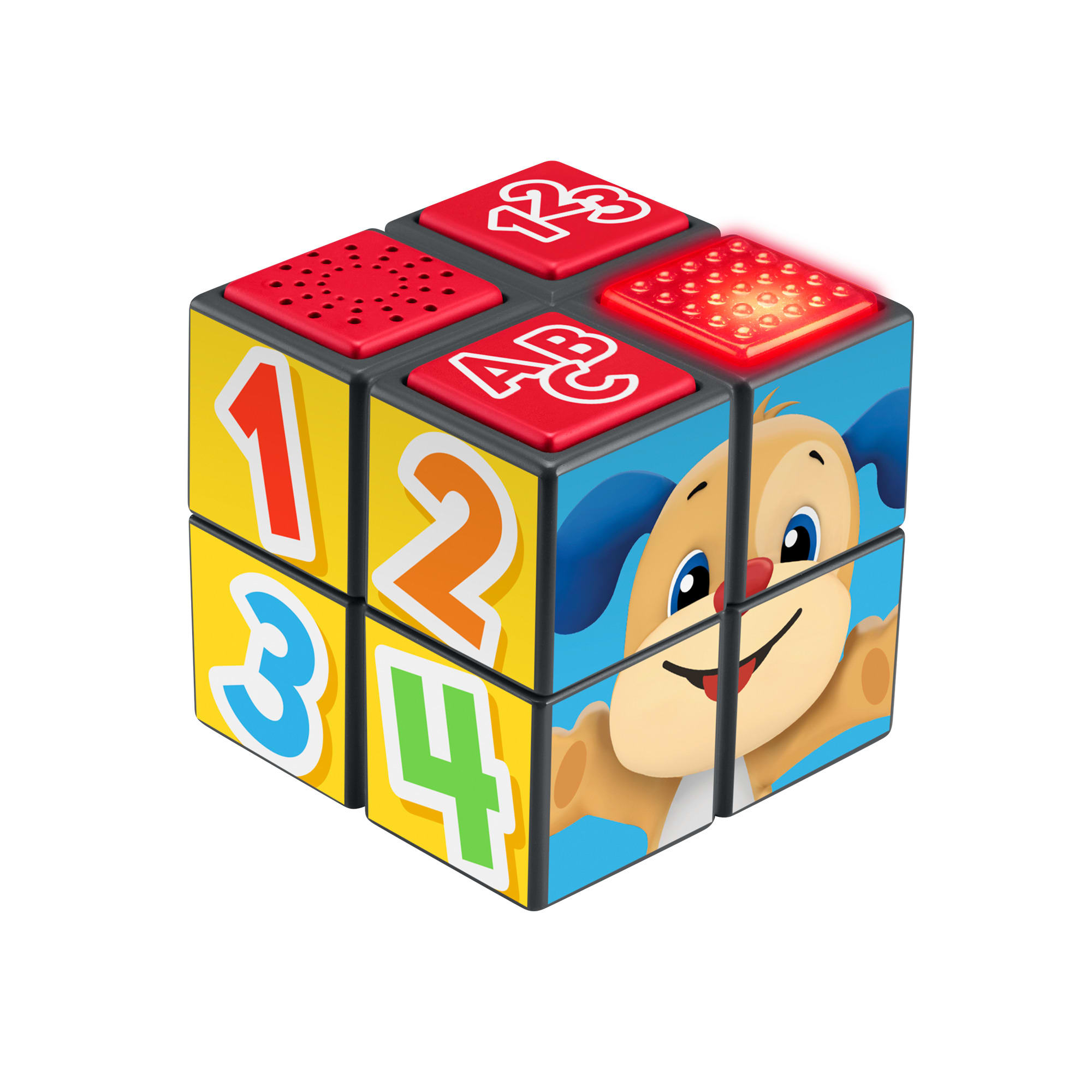Fisher-Price Laugh & Learn Puppy's Activity Cube Electronic Learning Toy For Baby & Toddler