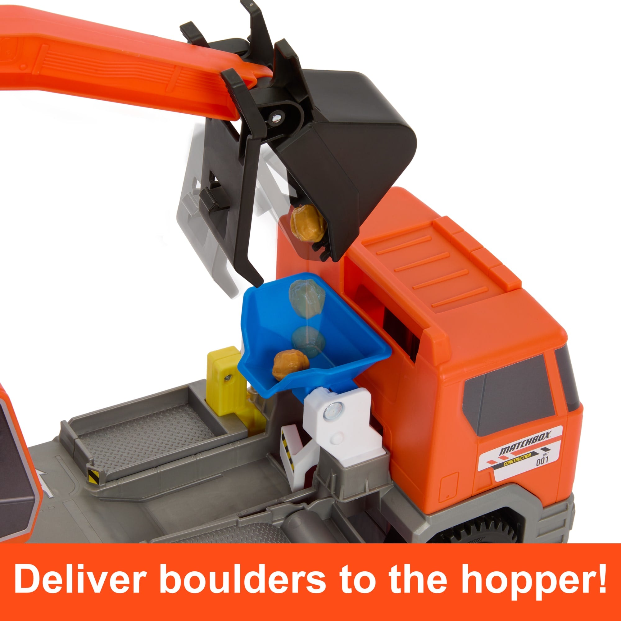 Matchbox Action Drivers Matchbox Transforming Excavator. Toy Construction Truck With 1:64 Scale Vehicle - Image 3