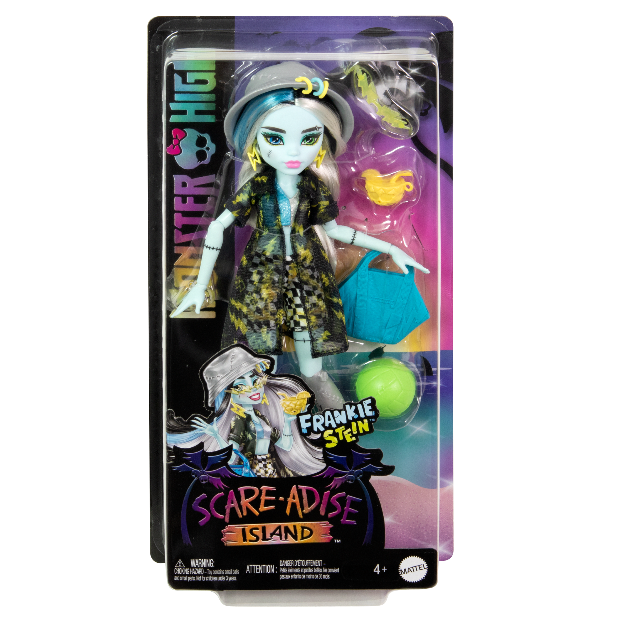 Monster High Scare-Adise Island Frankie Stein Fashion Doll With Swimsuit & Accessories - Image 6