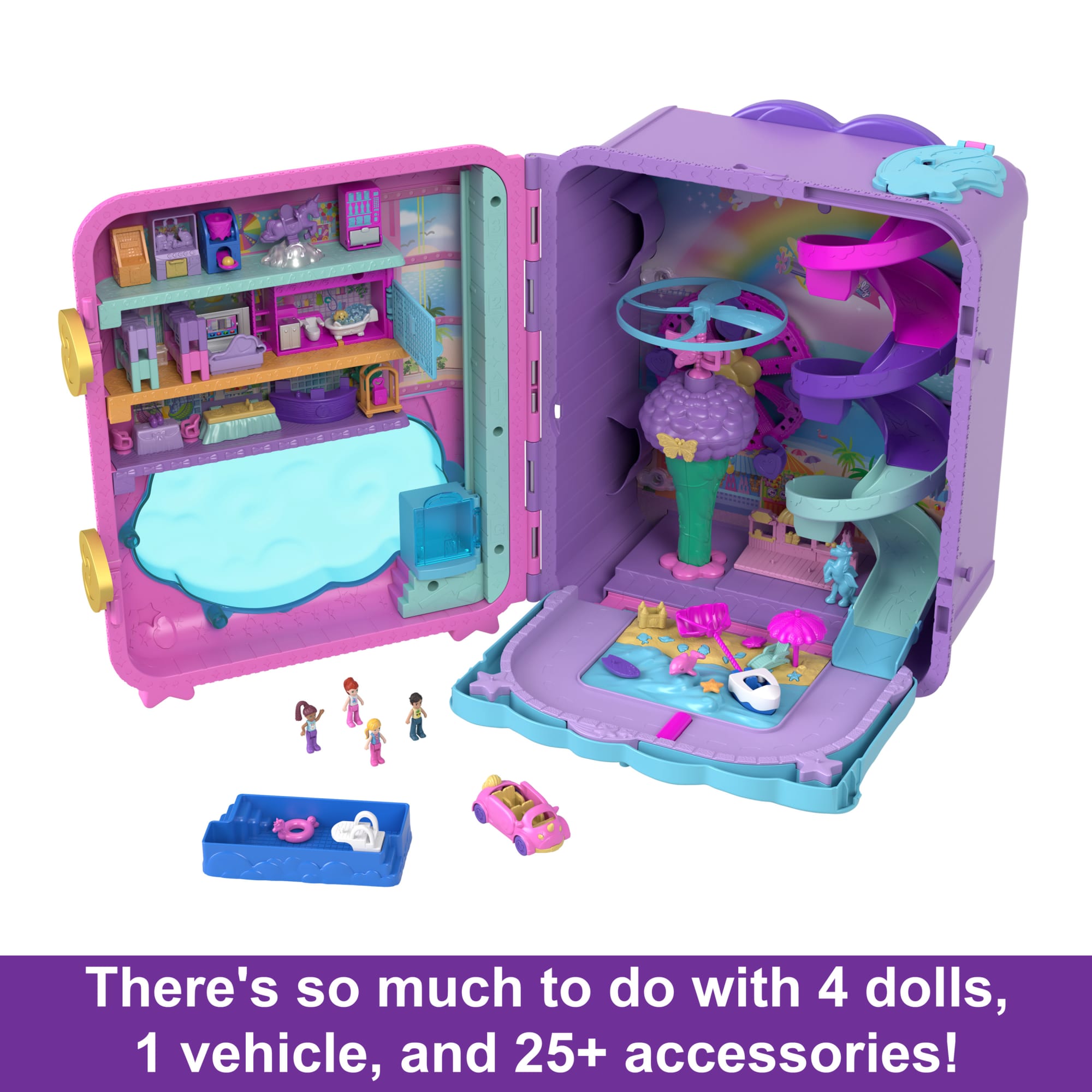 Polly Pocket Dolls Pollyville Resort Roll Away Playset - Image 4