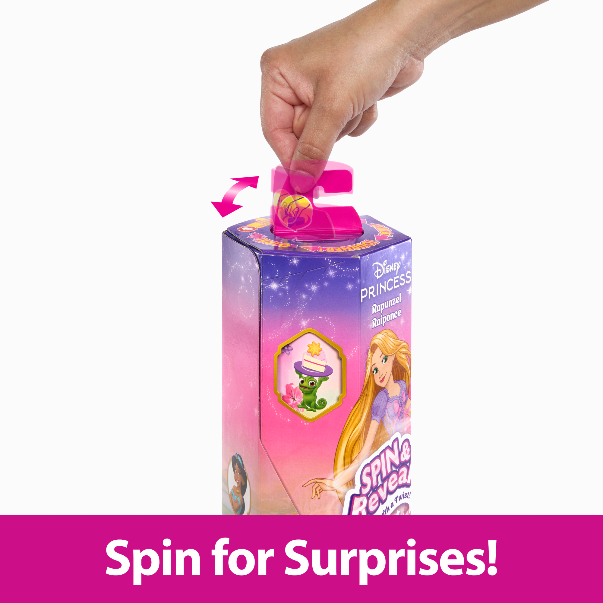 Disney Princess Spin & Reveal Rapunzel Fashion Doll & Accessories With 11 Surprises - Image 3