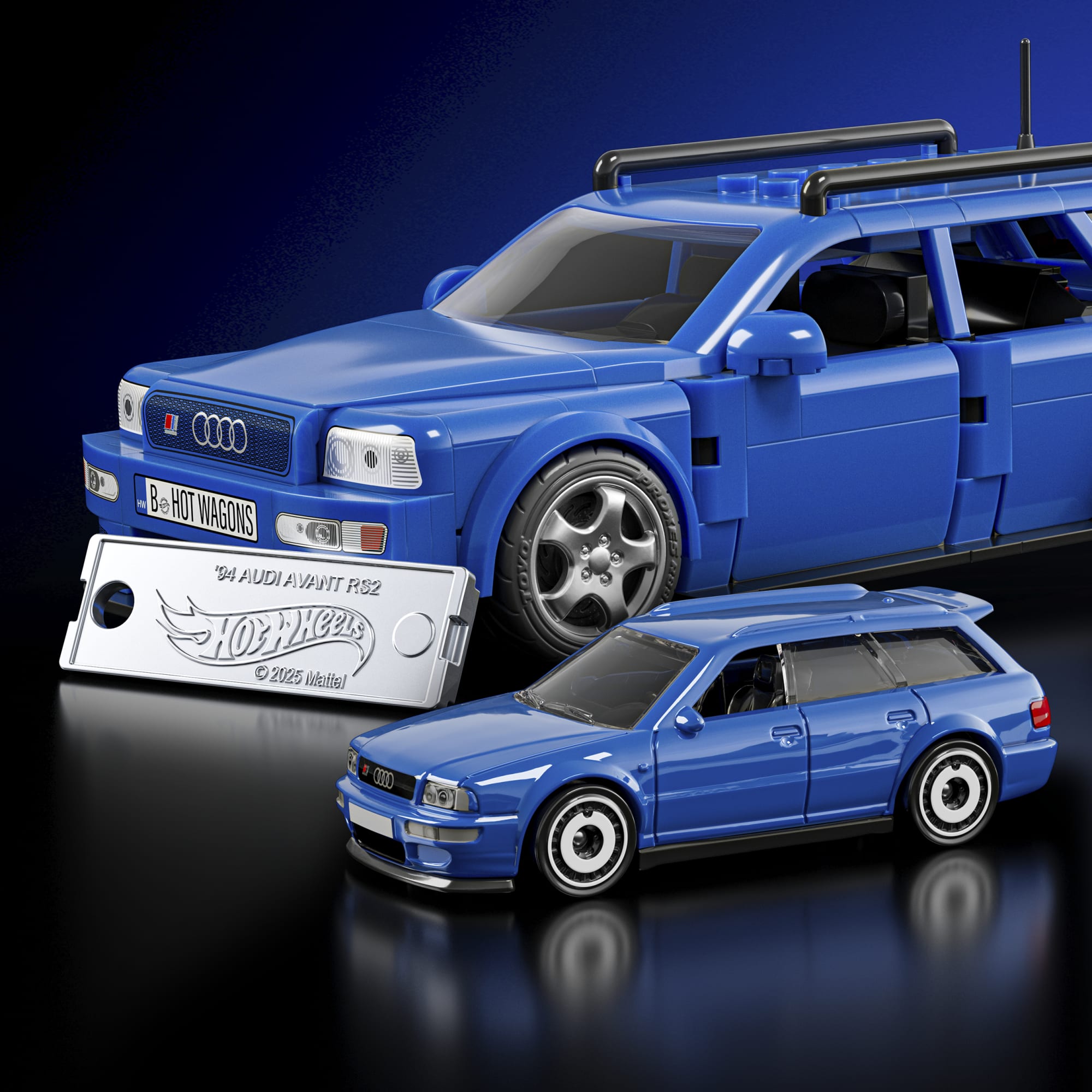 Mattel Brick Shop Hot Wheels Audi Avant RS2 Building Toy Kit (253 Pieces). For Collectors - Image 5