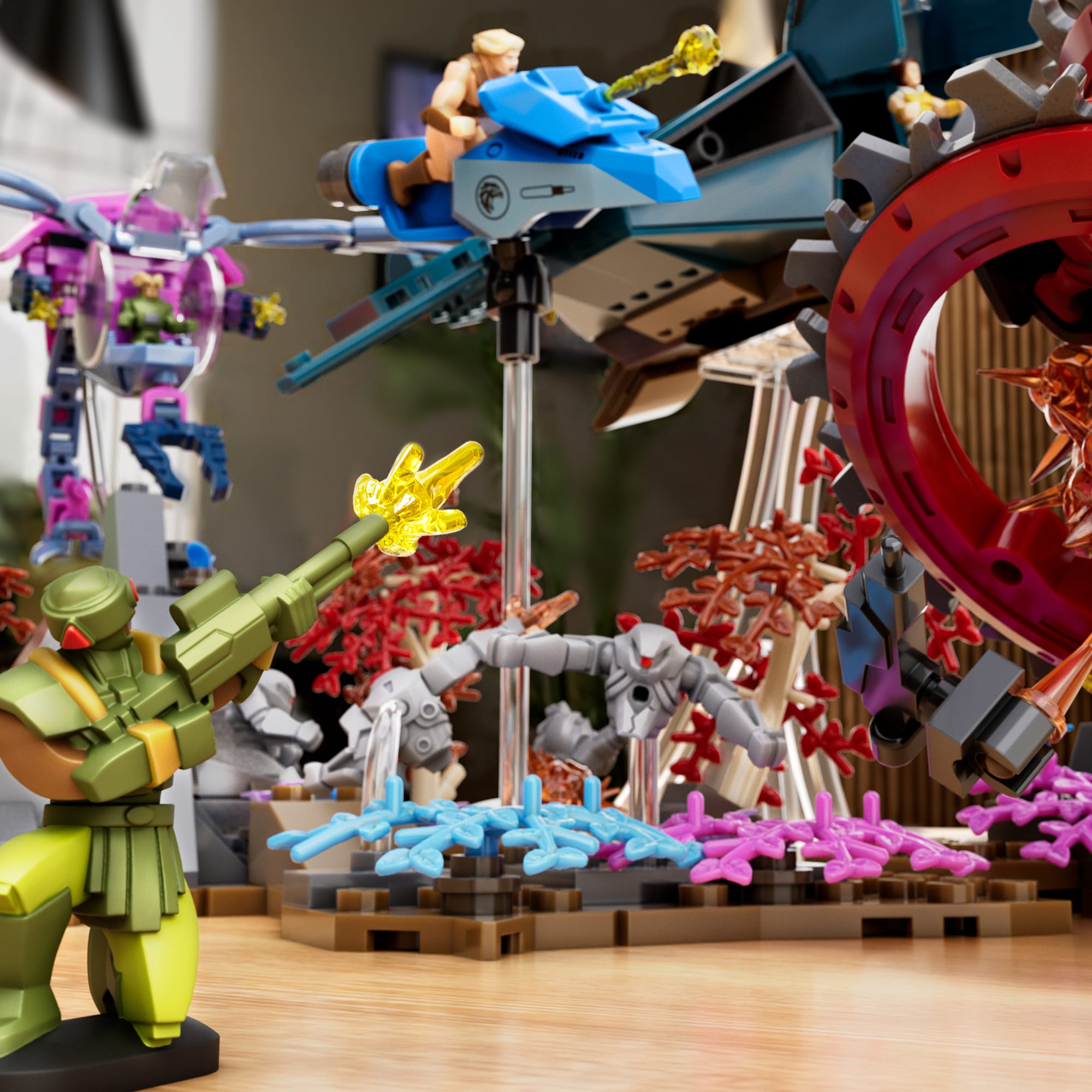 Mattel Brick Shop Masters Of The Universe Eternia Flight Fight Building Toy Kit - Image 6