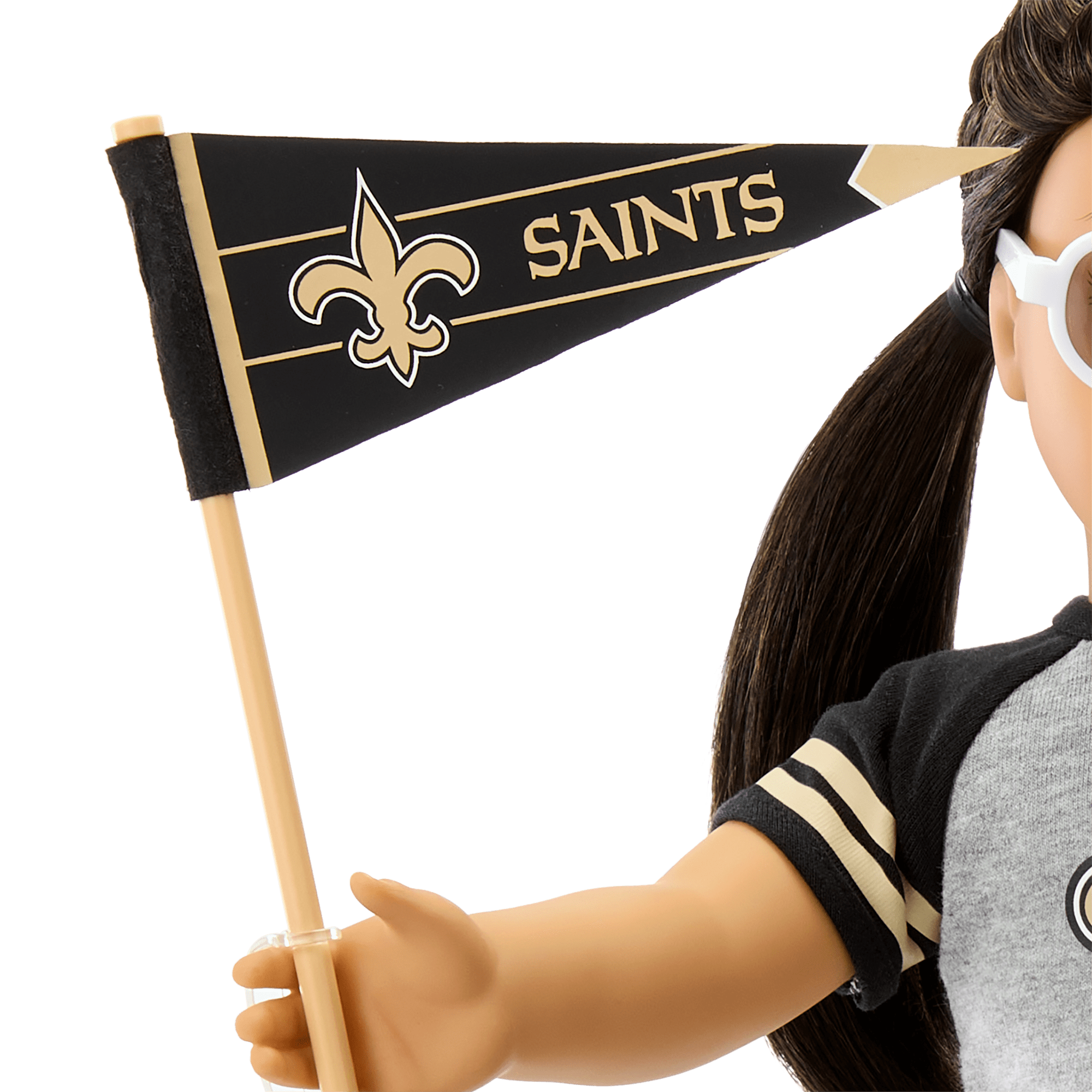 American Girl® x NFL New Orleans Saints Fan Outfit & Accessories for 18-inch Dolls - Image 6