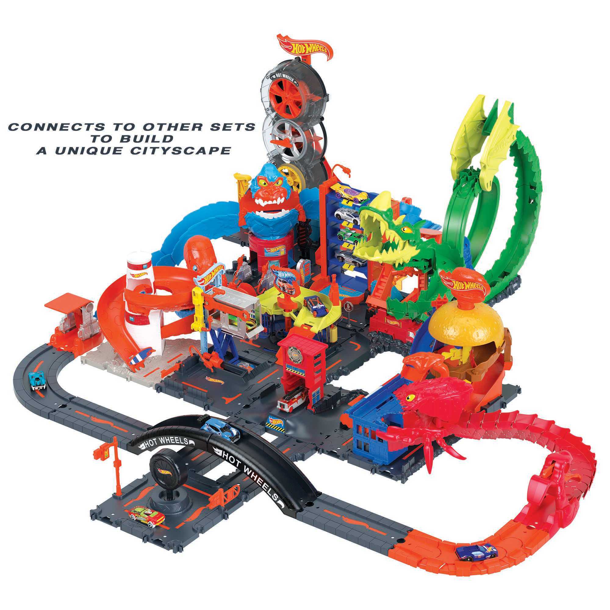 Hot Wheels City Track Pack. 10-Piece Set. With 1 Car. Gift For Kids 4 Years & Older - Image 5