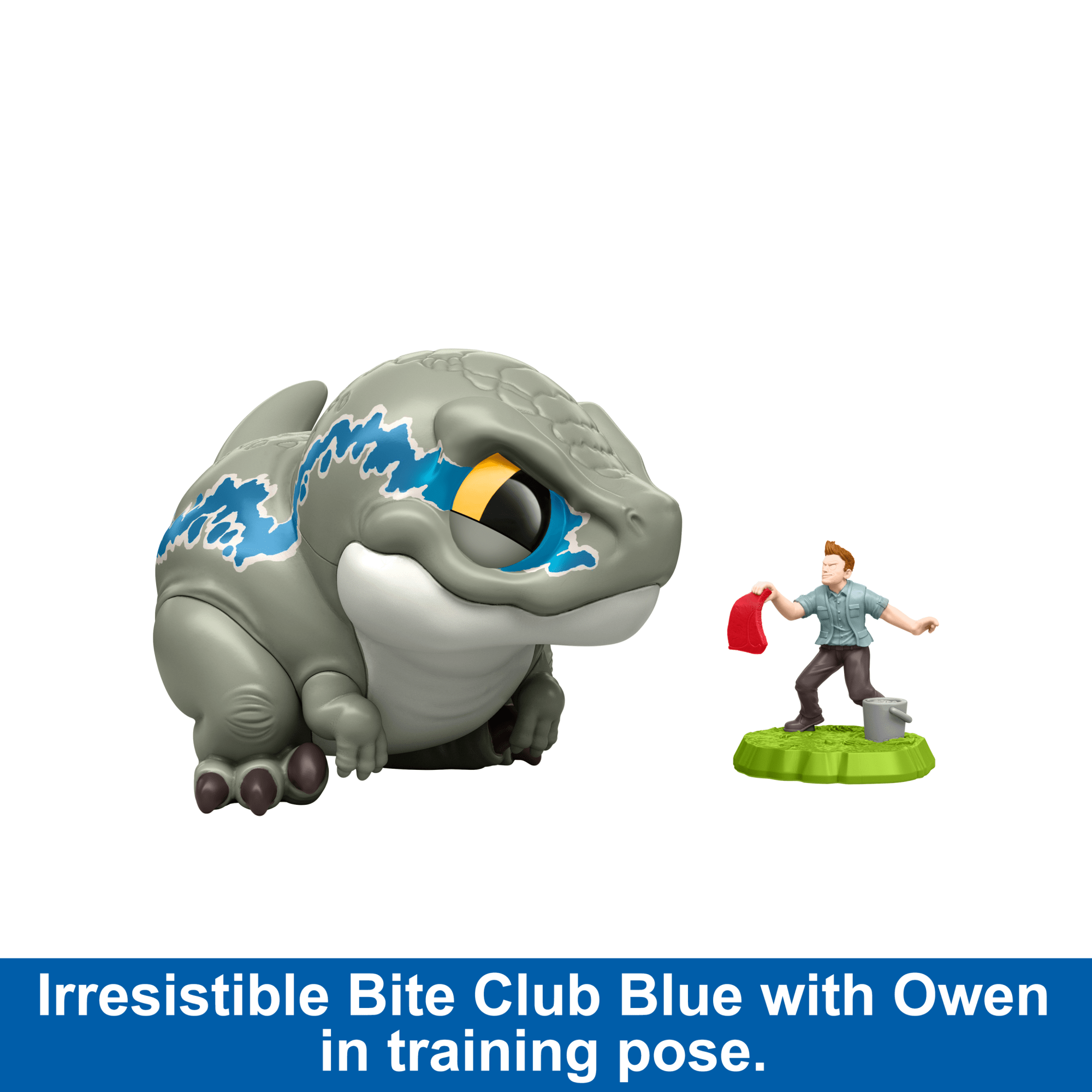 Jurassic World Bite Club Velociraptor Blue Dinosaur Collectible Figure - Image 2