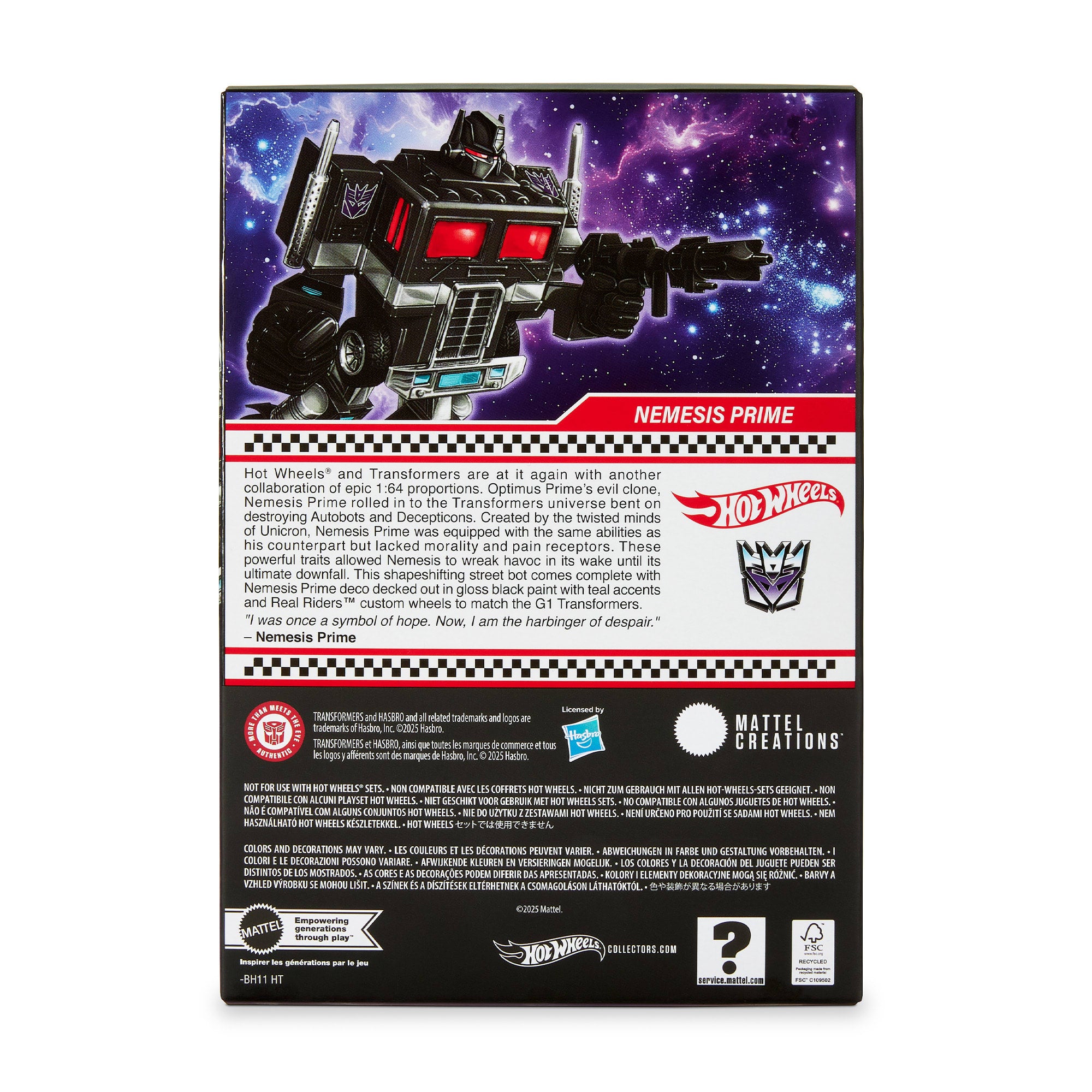 Hot Wheels Transformers Nemesis Prime - Image 18