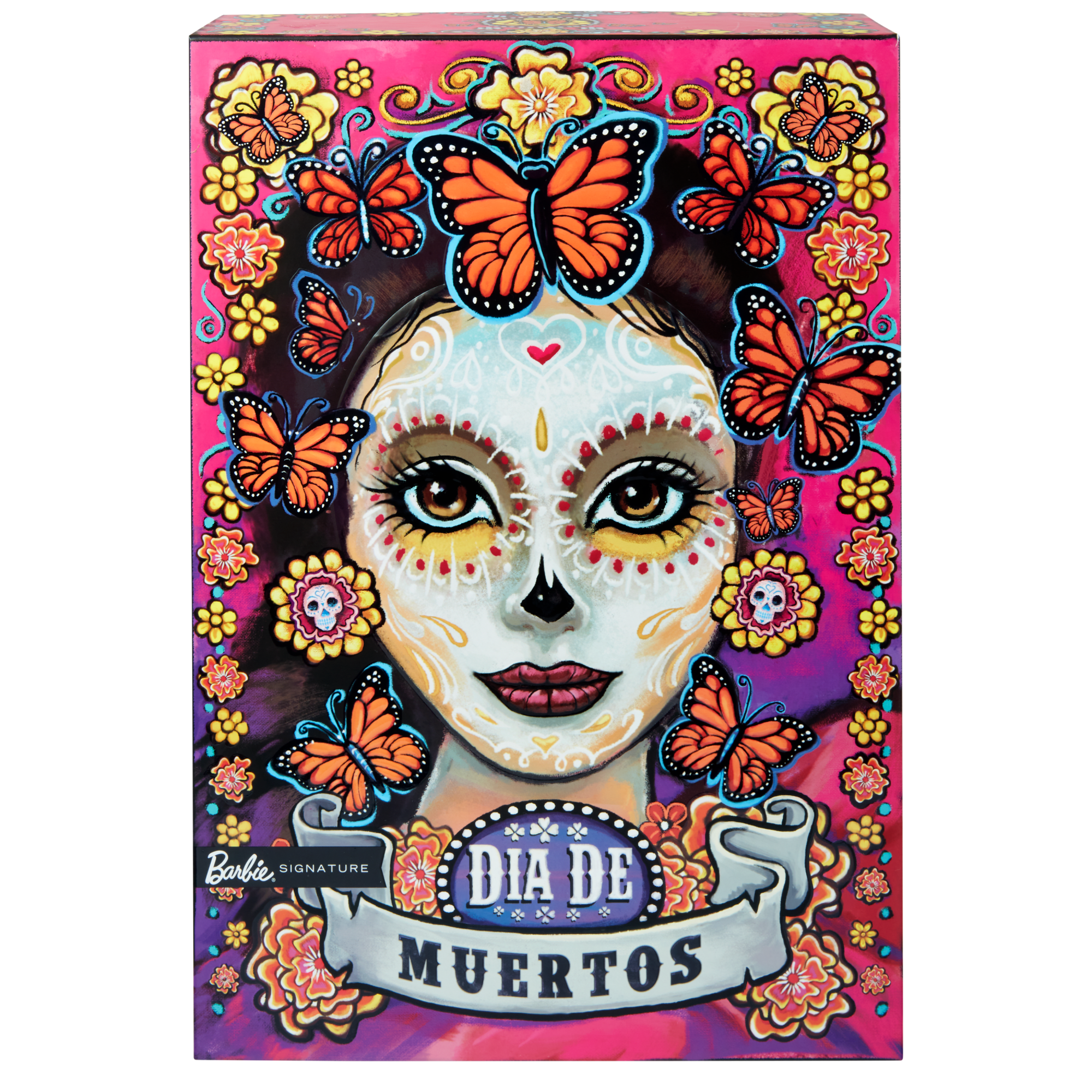 Barbie-Poupée Día de Muertos 2023 Avec Robe Rose à Volants - Image 6