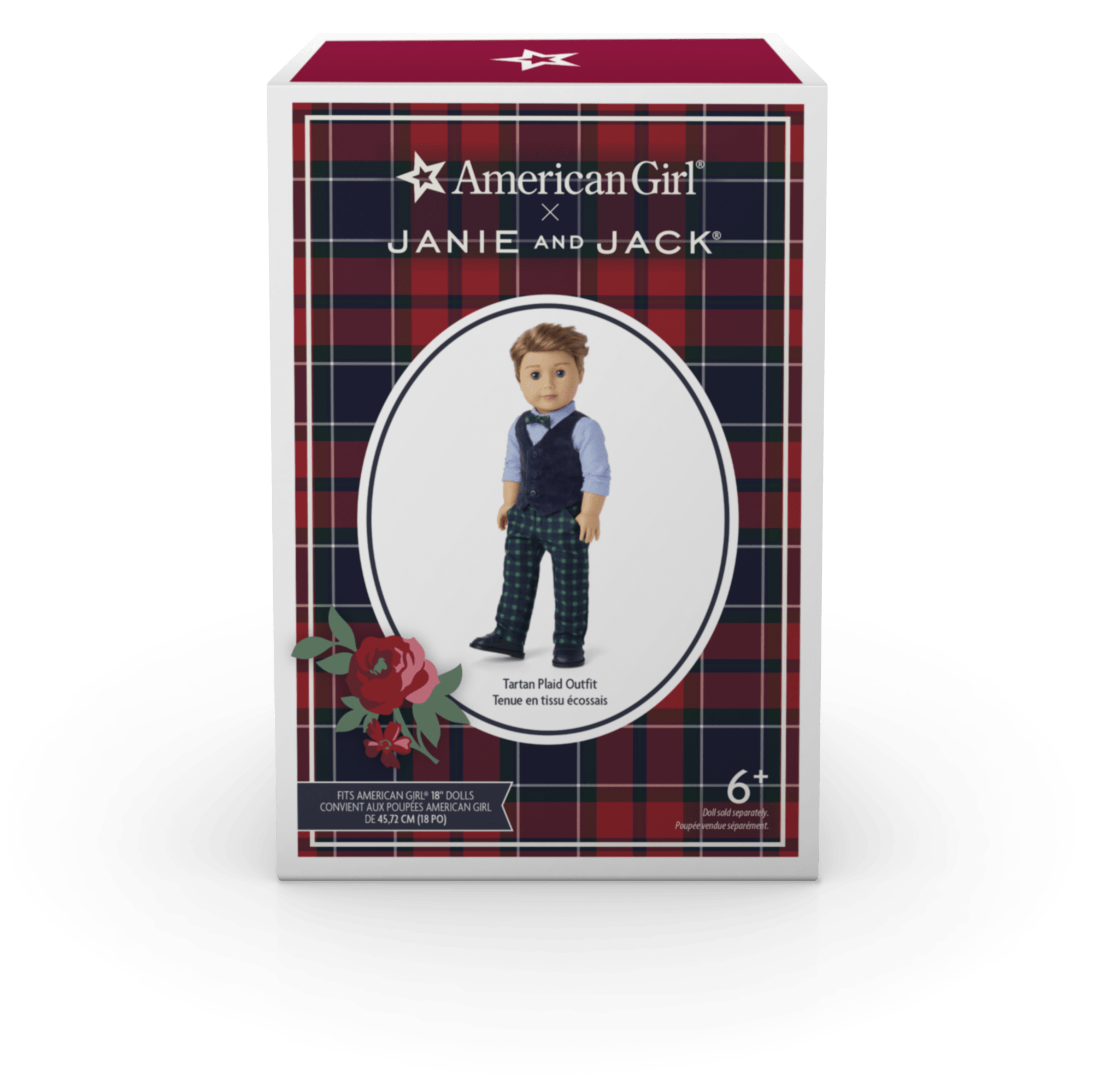 American Girl® x Janie and Jack Tartan Plaid Outfit for 18-inch Dolls - Image 7