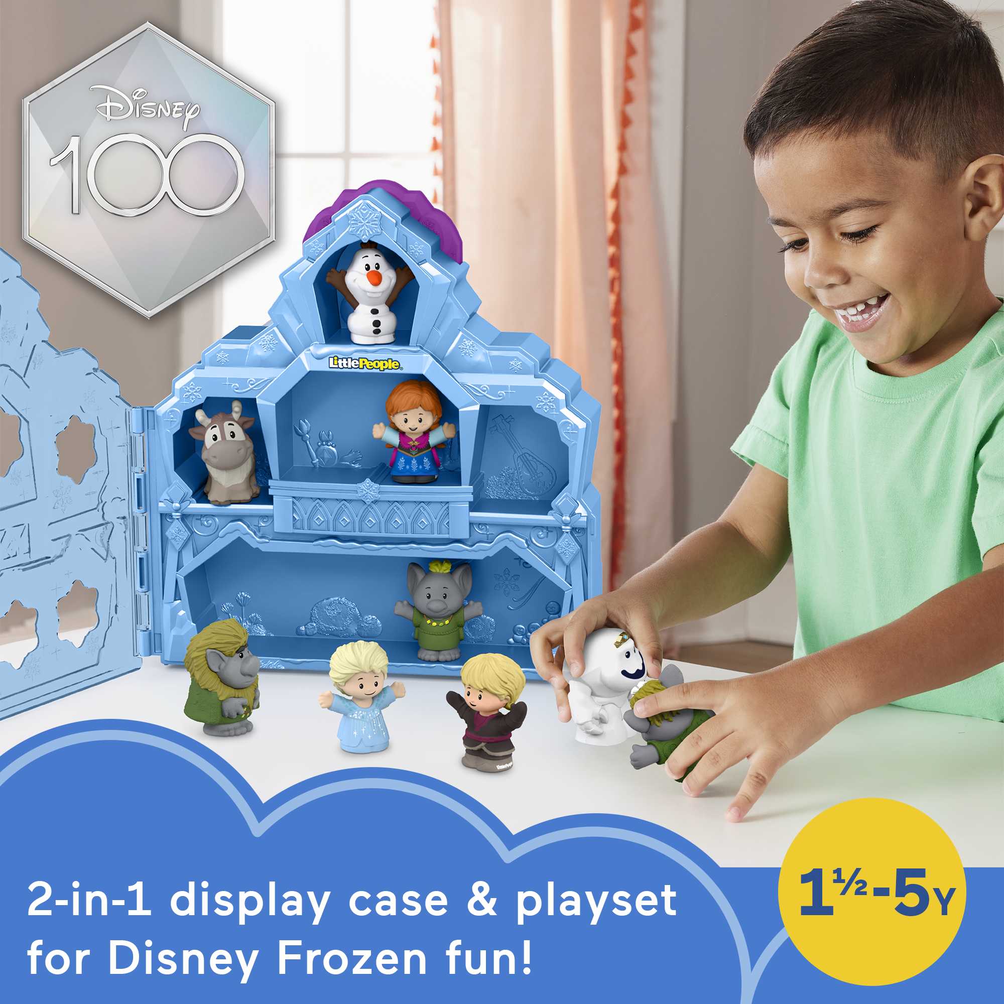 Disney Frozen Castle Playset With 9 Fisher-Price Little People Figures. Carry Along Castle Case - Image 2