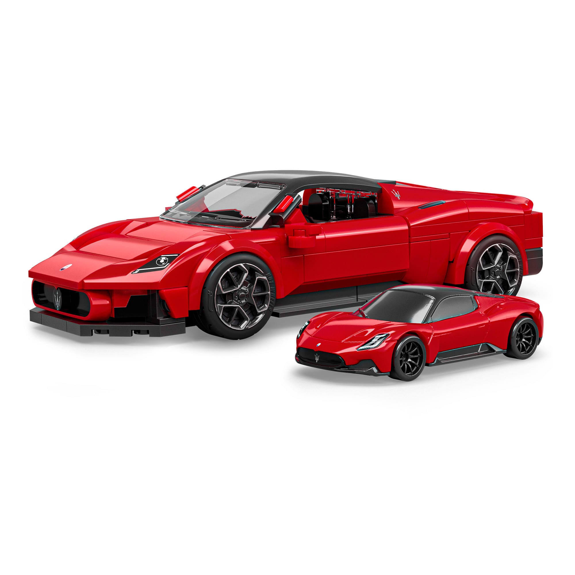 Mattel Brick Shop Hot Wheels Maserati MC20 Building Set - Image 2