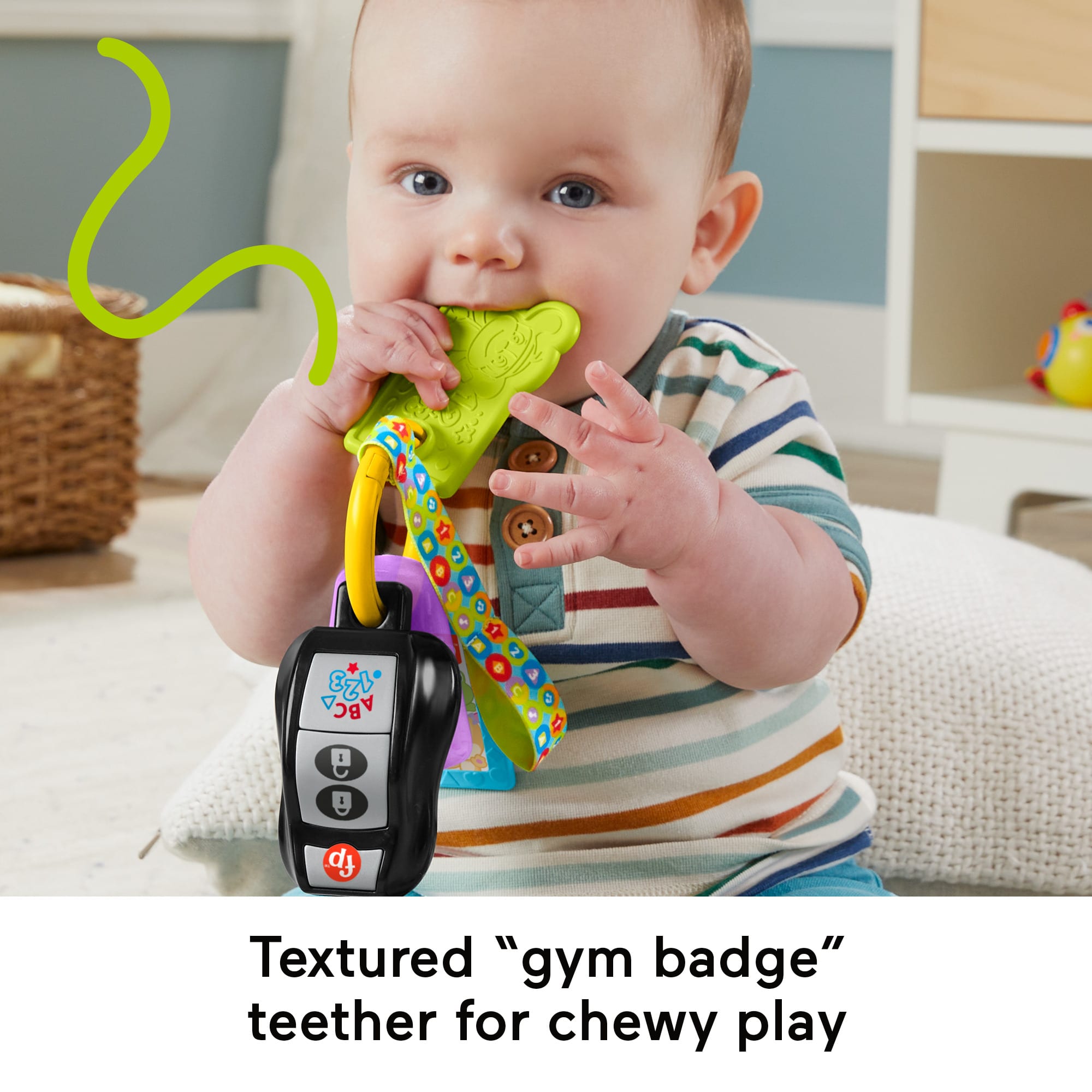 Fisher-Price Laugh & Learn Play & Go Activity Keys Baby & Toddler Musical Learning Toy - Image 4