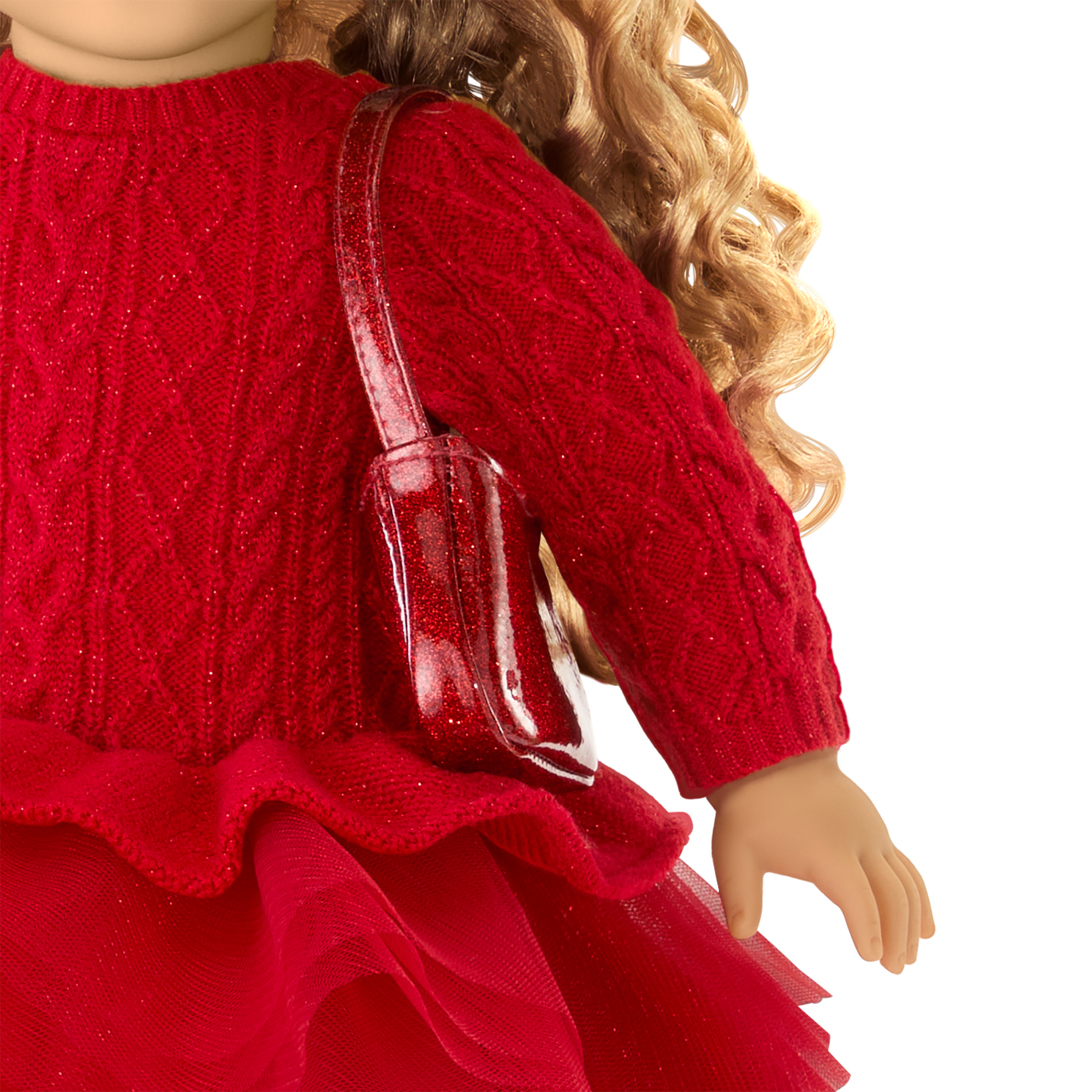 American Girl® x Something Navy Crimson Sparkle Sweater Dress for 18-inch Dolls - Image 5