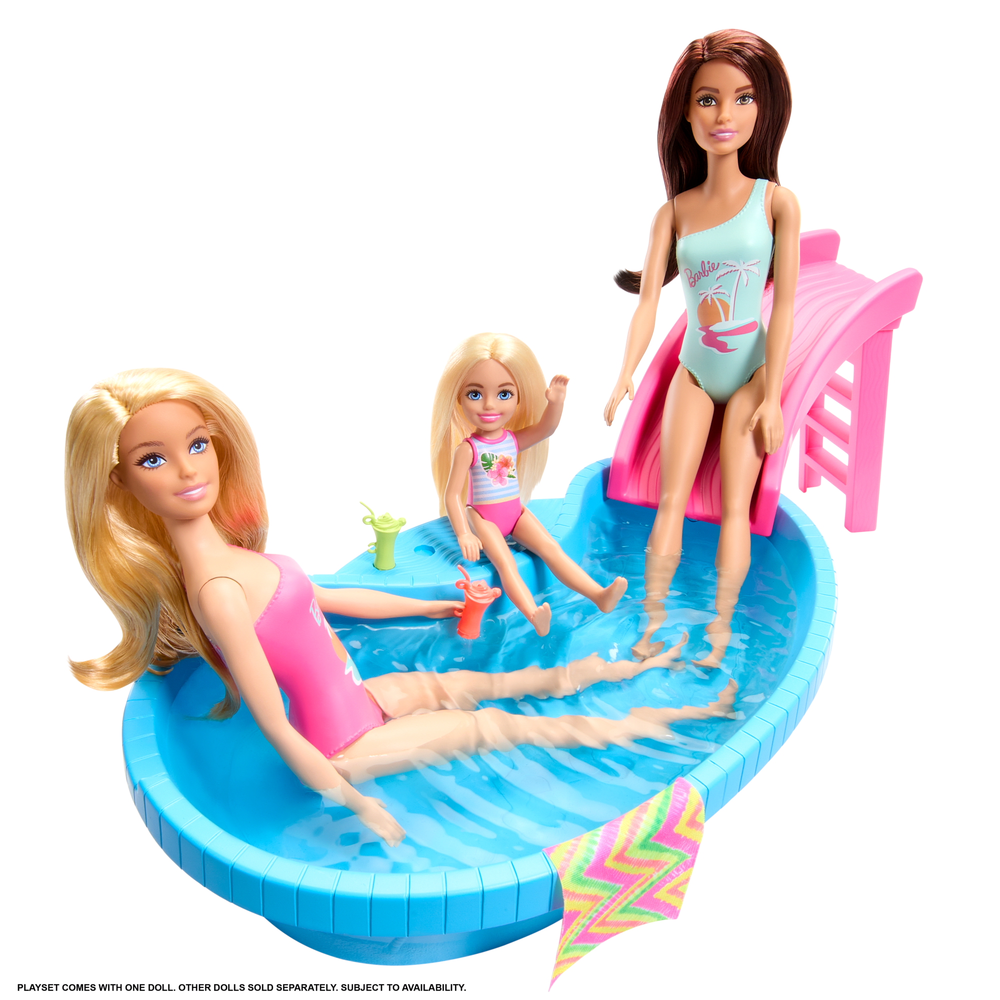 Barbie Conjunto de Brinquedo Piscina Glam com Boneca Maiô Rosa - Image 4