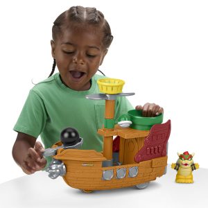 Fisher-Price-Coffret La Forteresse Volante de Bowser Little People